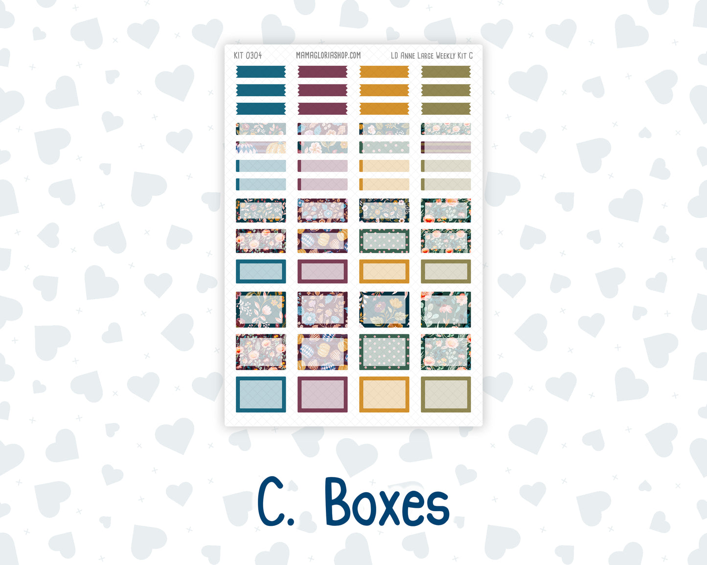 Kit 0304 - Laurel Denise The Anne Planner Large - Weekly Kit - November - Autumn In Bloom