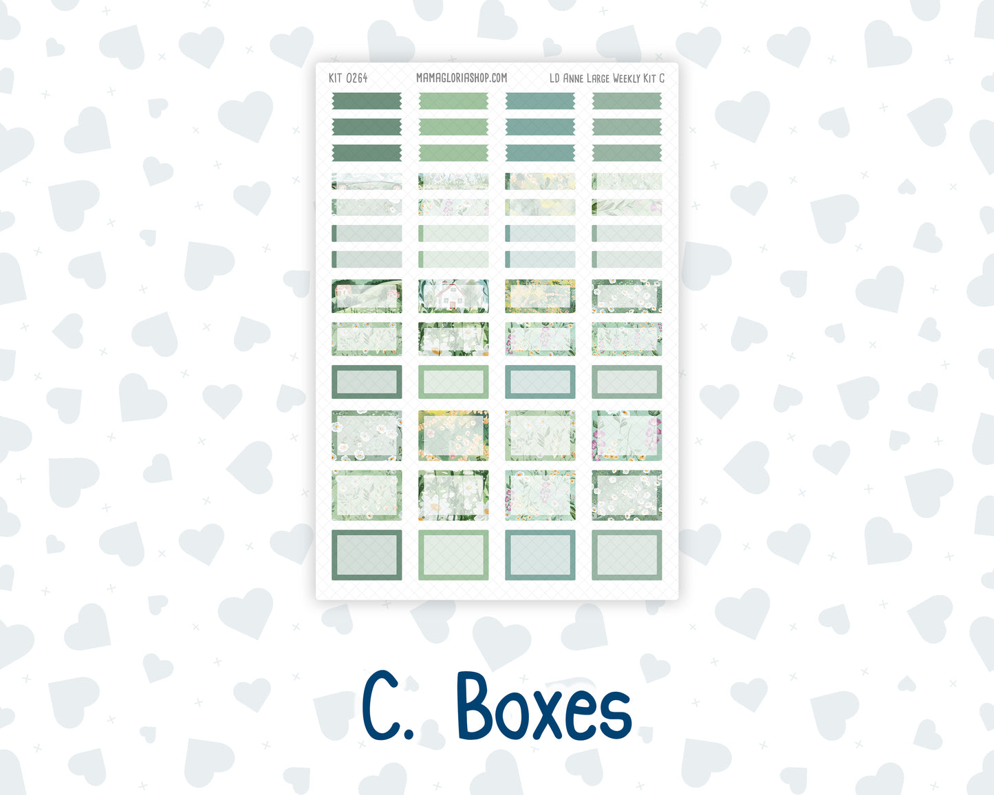 Kit 0264 - Laurel Denise The Anne Planner Large - Weekly Kit - May - Spring Walk