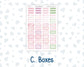 Kit 0253 - Laurel Denise The Anne Planner Large - Weekly Kit - February - Rosy Daydreams