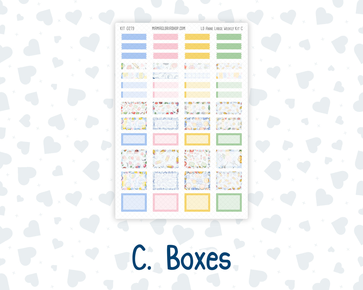 Kit 0279 - Laurel Denise The Anne Planner Large - Weekly Kit - August - Not Ready For School