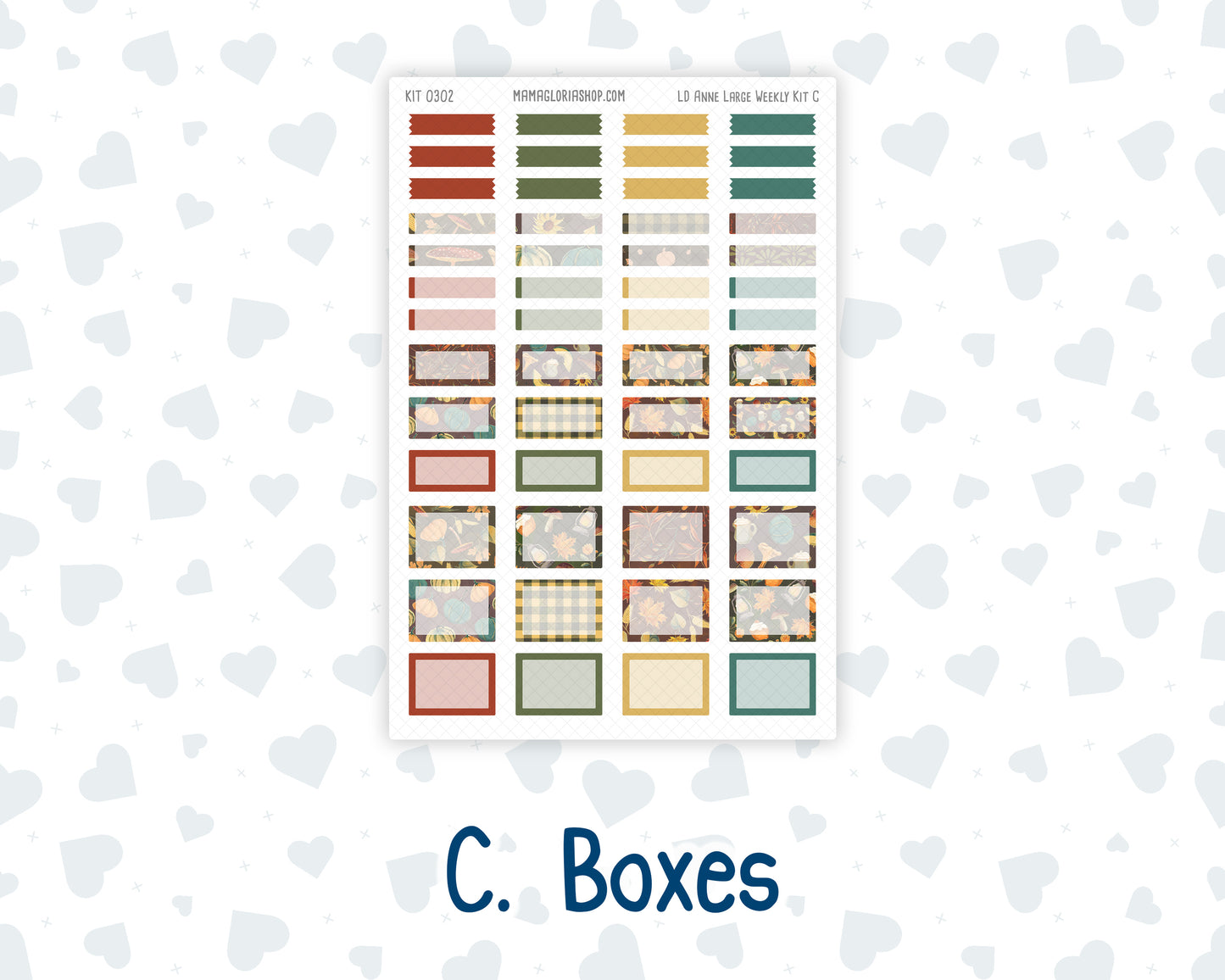 Kit 0302 - Laurel Denise The Anne Planner Large - Weekly Kit - November - Thankful Season