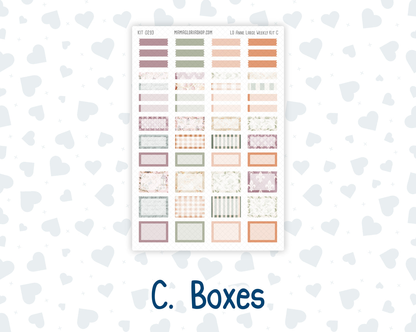 Kit 0293 - Laurel Denise The Anne Planner Large - Weekly Kit - September - Fleur de Provence