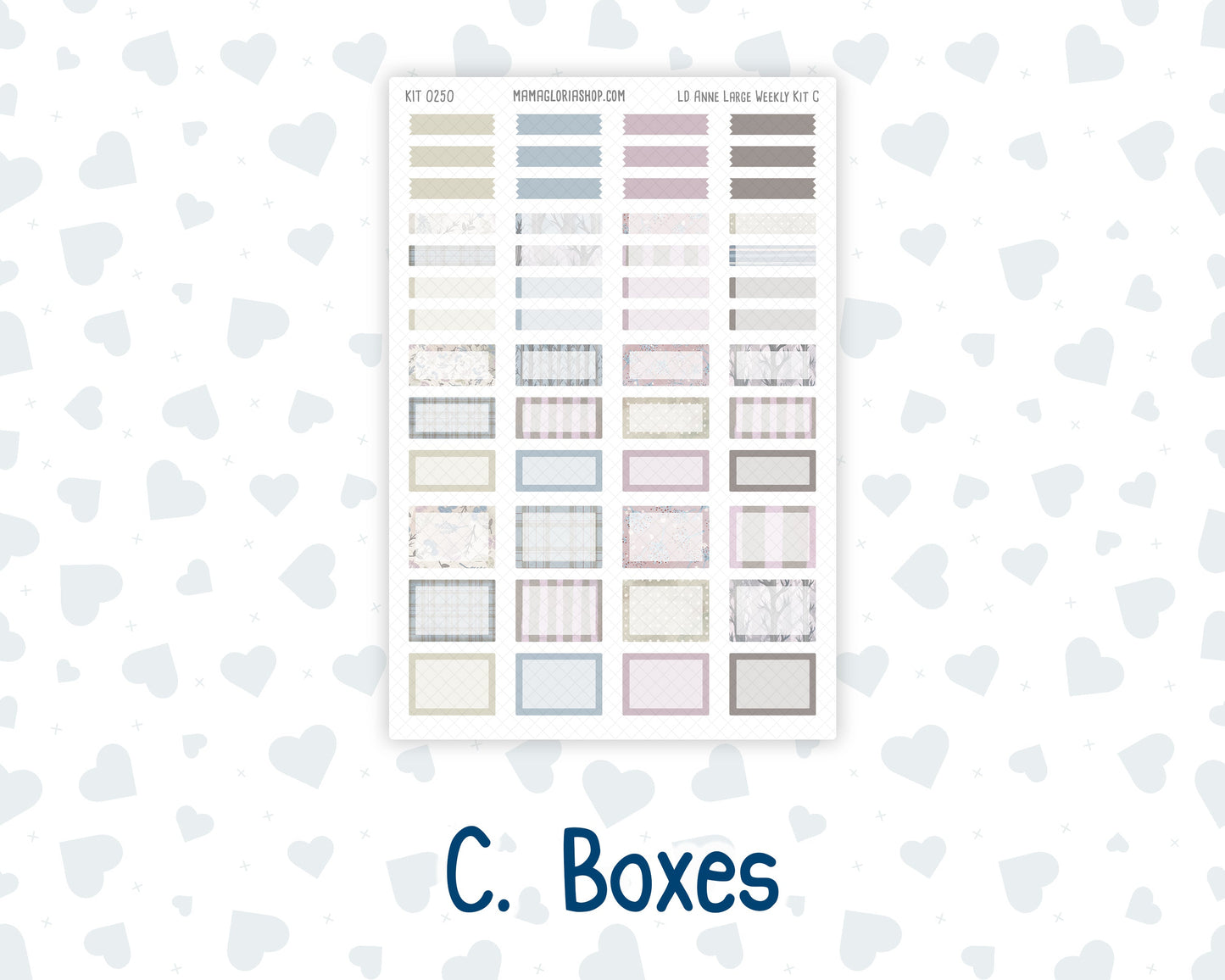 Kit 0250 - Laurel Denise The Anne Planner Large - Weekly Kit - Quiet January