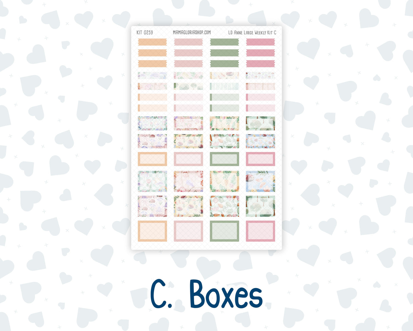 Kit 0259 - Laurel Denise The Anne Planner Large - Weekly Kit - March - Spring Garden Chores