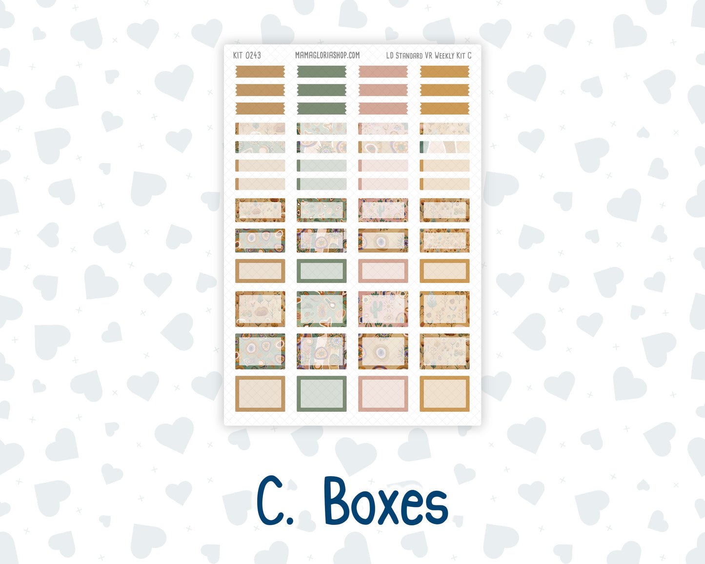 Kit 0243 - Laurel Denise Standard - Vertical - Weekly Kit - November - Boho Autumn