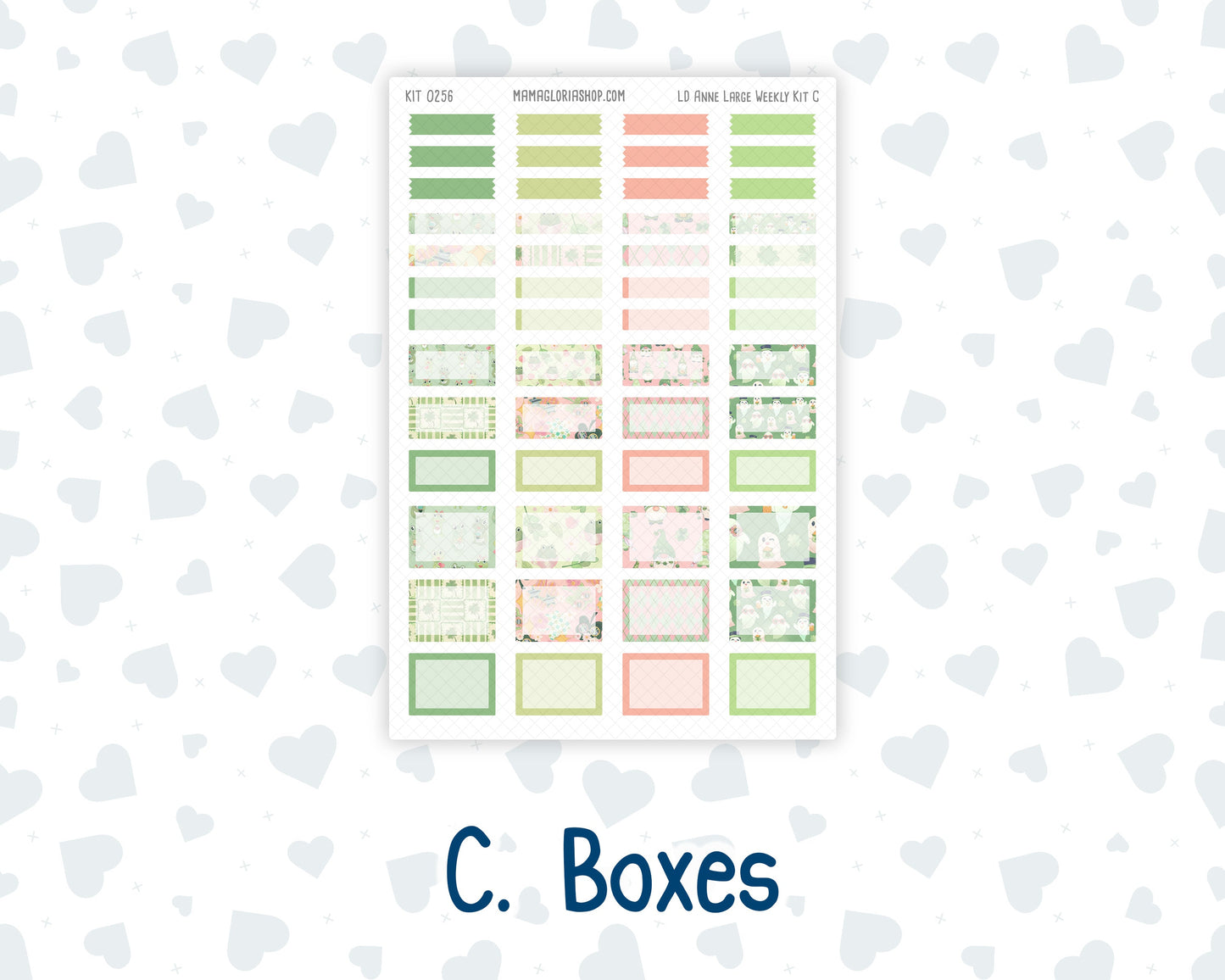Kit 0256 - Laurel Denise The Anne Planner Large - Weekly Kit - March - Froggy Luck
