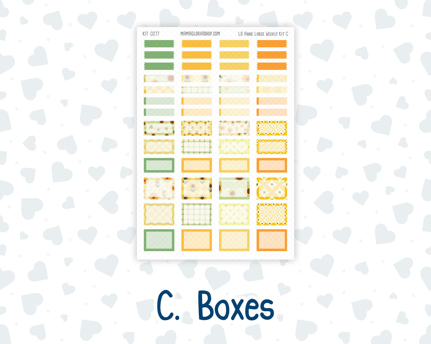 Kit 0277 - Laurel Denise The Anne Planner Large - Weekly Kit - August - Sunflower Drama Club