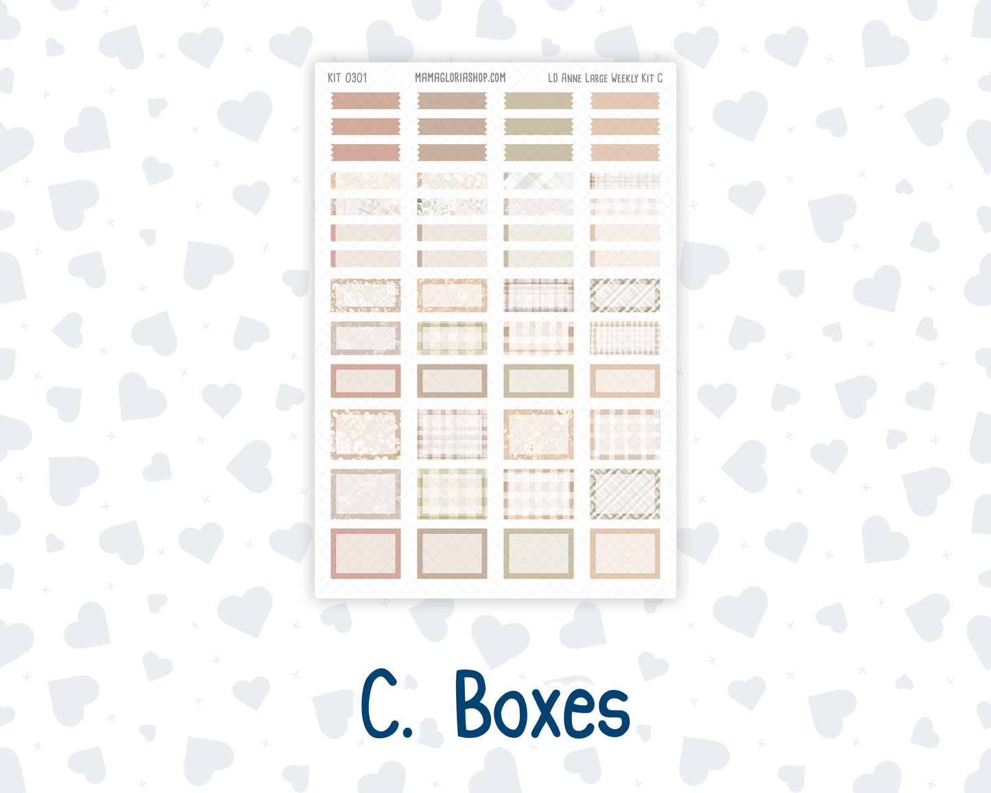 Kit 0301 - Laurel Denise The Anne Planner Large - Weekly Kit - November - Sunday Comfort
