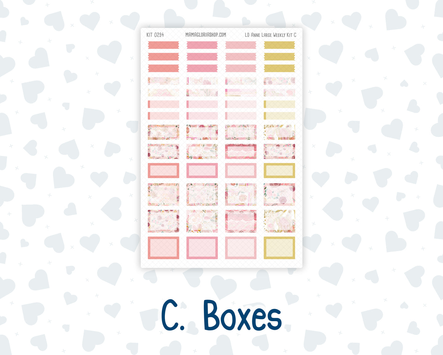 Kit 0294 - Laurel Denise The Anne Planner Large - Weekly Kit - September - Rosy Reveria