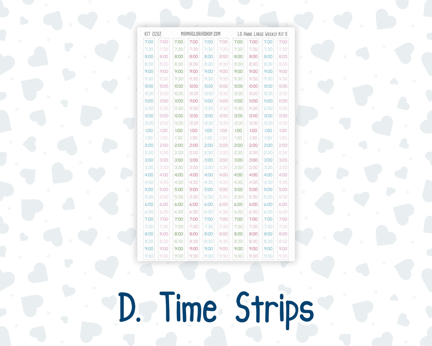 Kit 0262 - Laurel Denise The Anne Planner Large - Weekly Kit - April - Spring Puffs