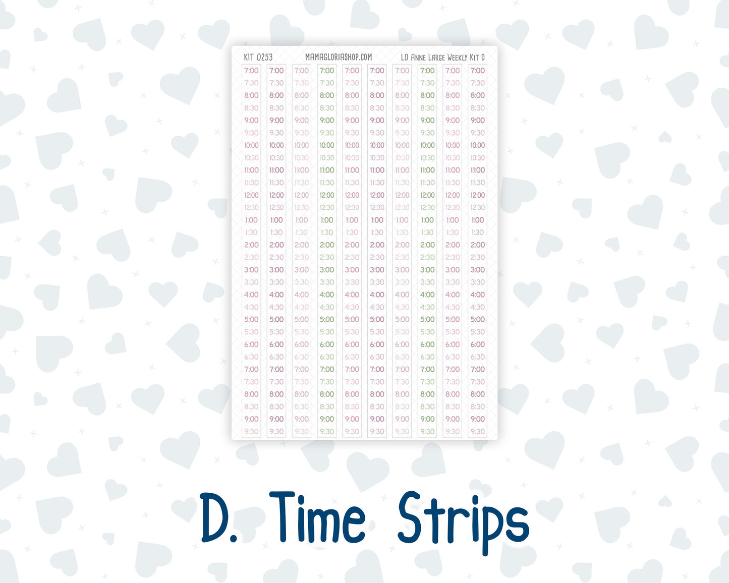 Kit 0253 - Laurel Denise The Anne Planner Large - Weekly Kit - February - Rosy Daydreams