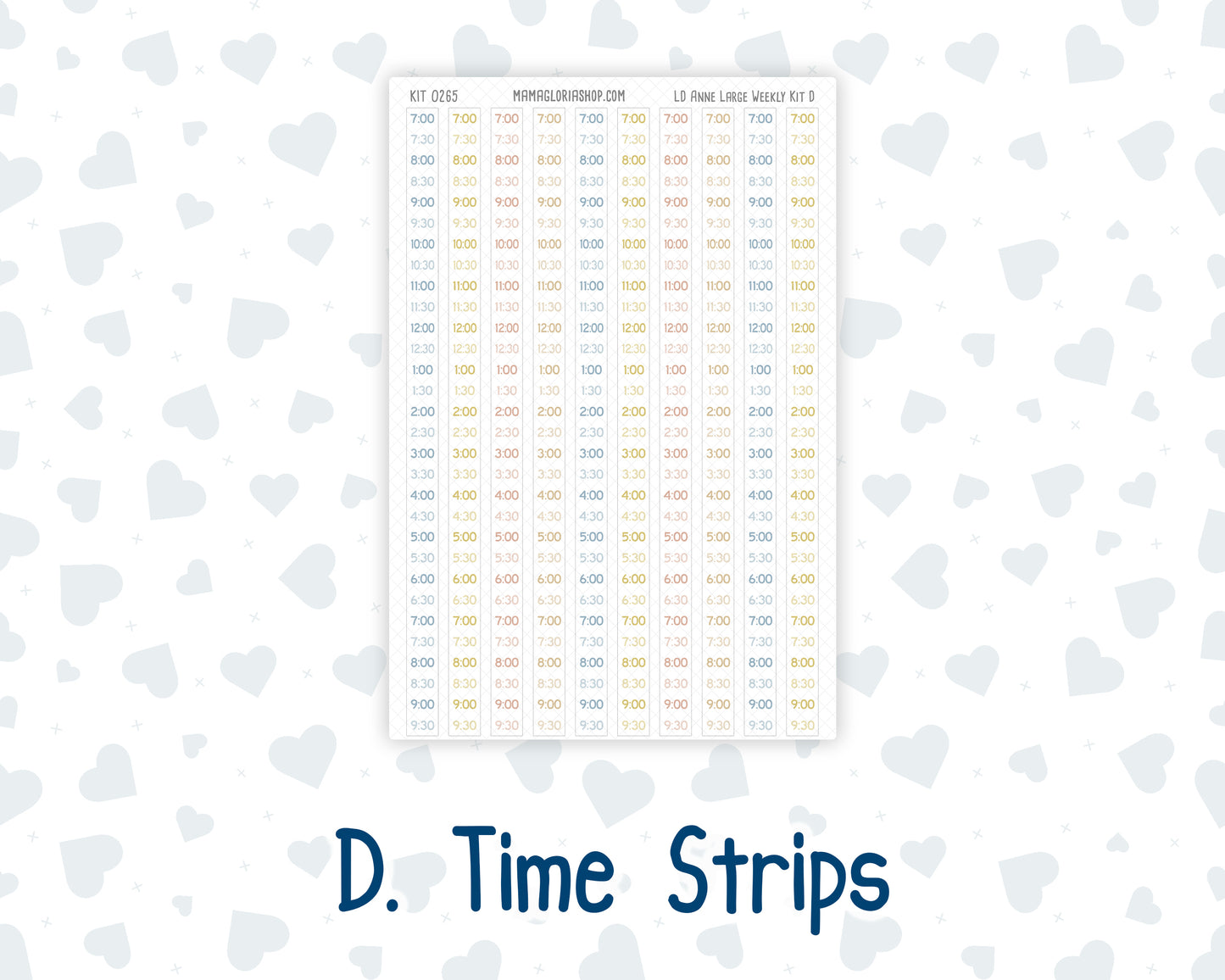 Kit 0265 - Laurel Denise The Anne Planner Large - Weekly Kit - May - Honeybee Sky