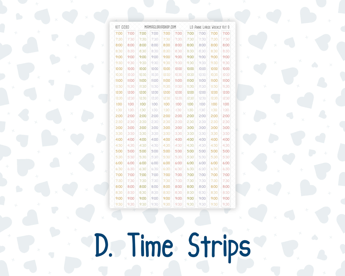Kit 0280 - Laurel Denise The Anne Planner Large - Weekly Kit - Half Past Six In August