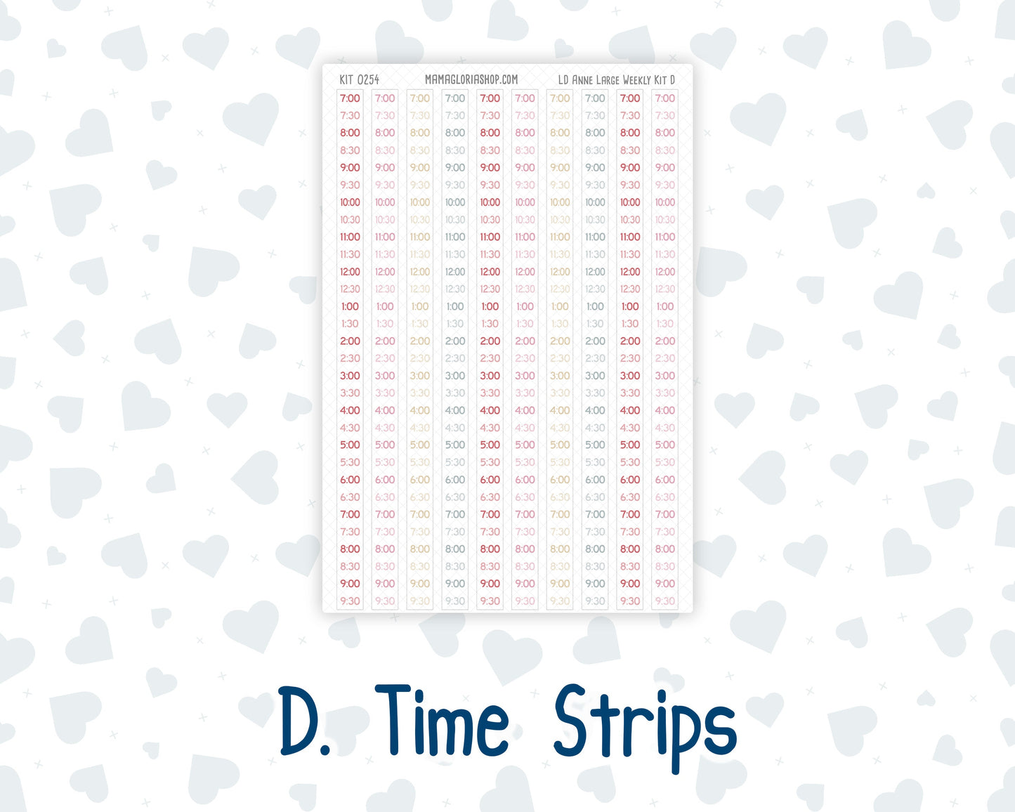Kit 0254 - Laurel Denise The Anne Planner Large - Weekly Kit - February - Valentine Village