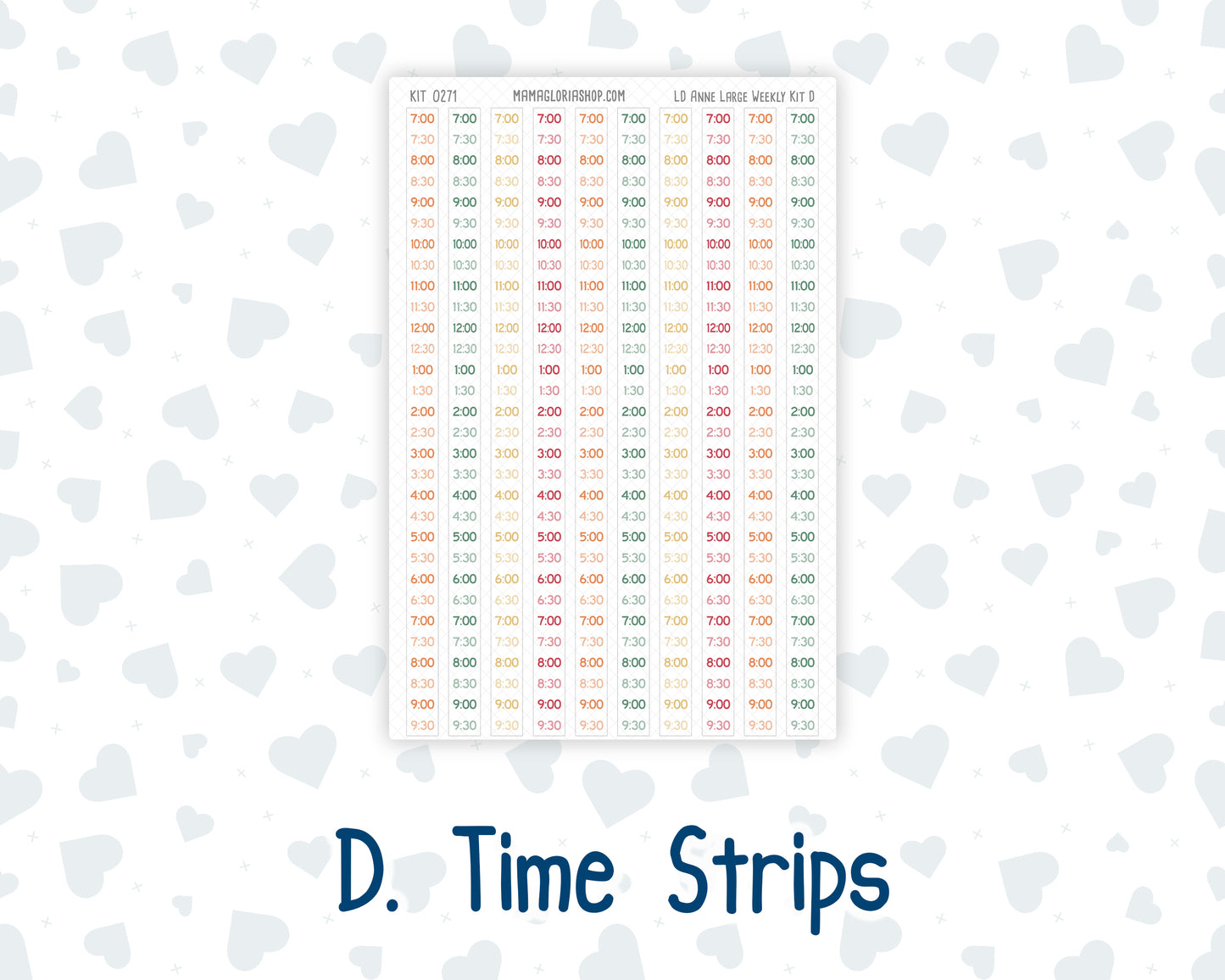 Kit 0271 - Laurel Denise The Anne Planner Large - Weekly Kit - June - Strawberry Shore