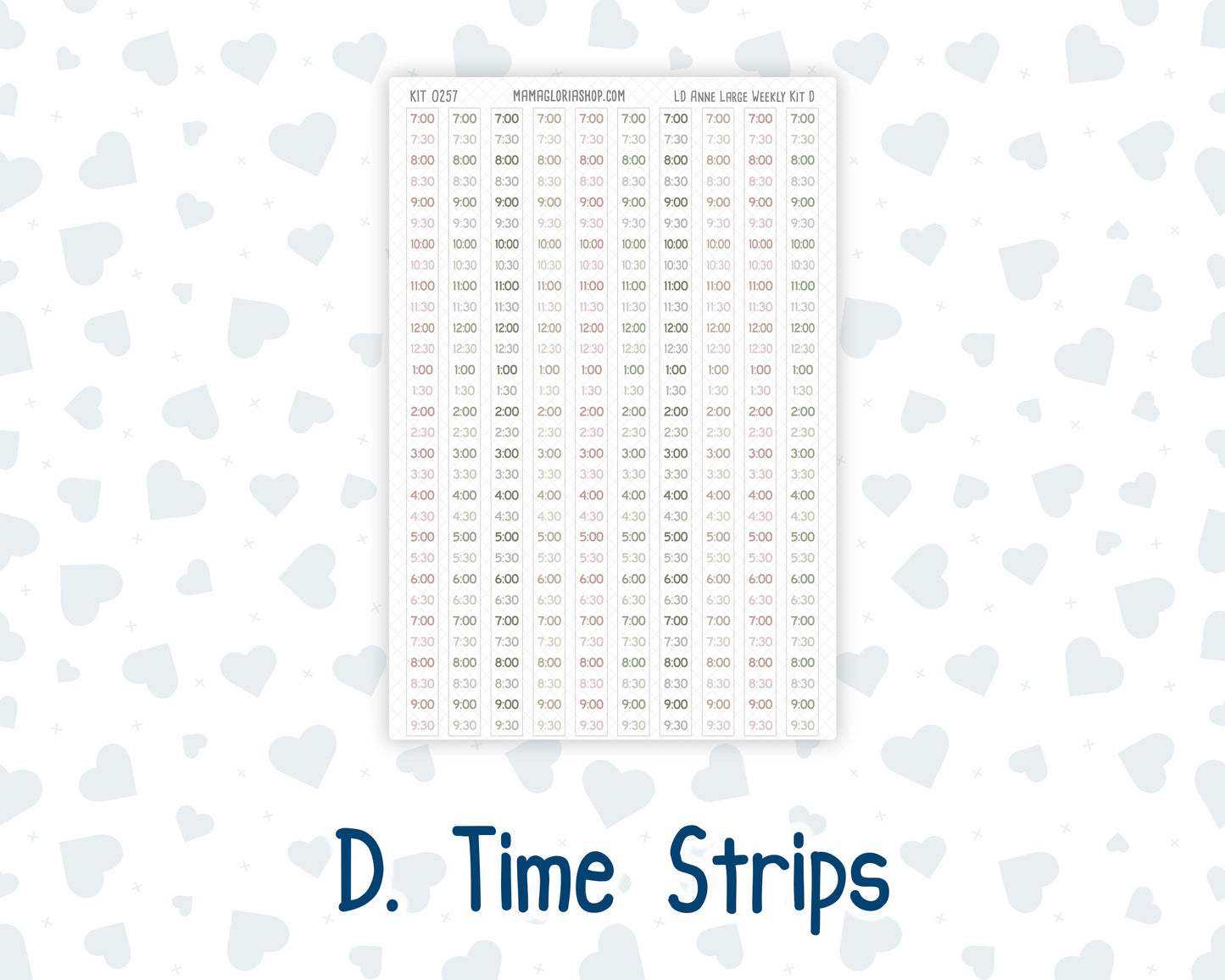 Kit 0257 - Laurel Denise The Anne Planner Large - Weekly Kit - March - Blush Garden