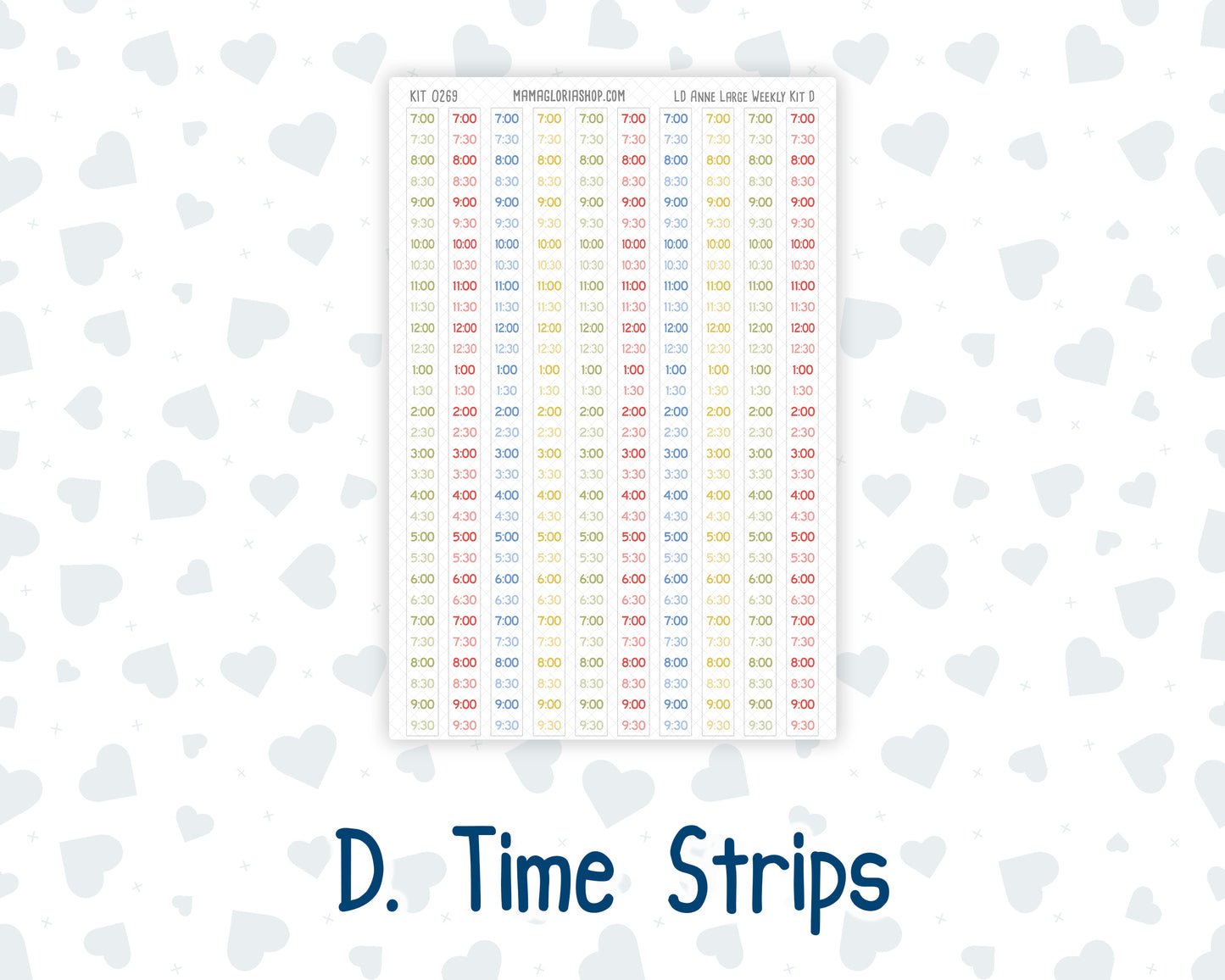 Kit 0269 - Laurel Denise The Anne Planner Large - Weekly Kit - June - Dolce Mare