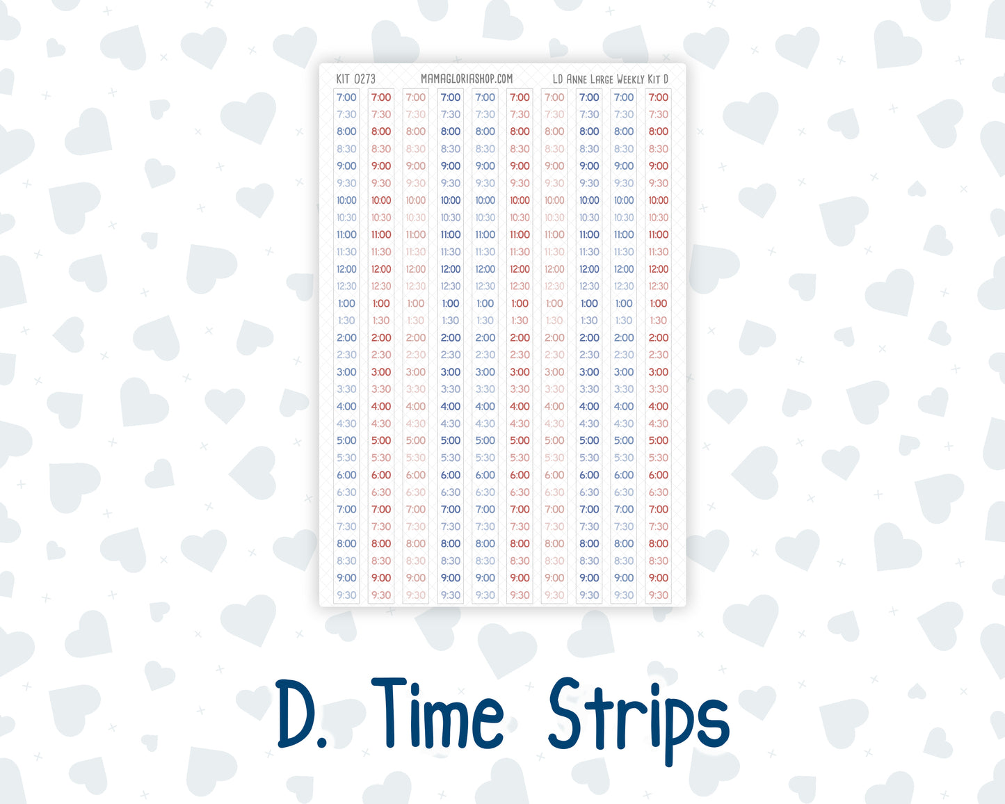 Kit 0273 - Laurel Denise The Anne Planner Large - Weekly Kit - July - Americana In Bloom