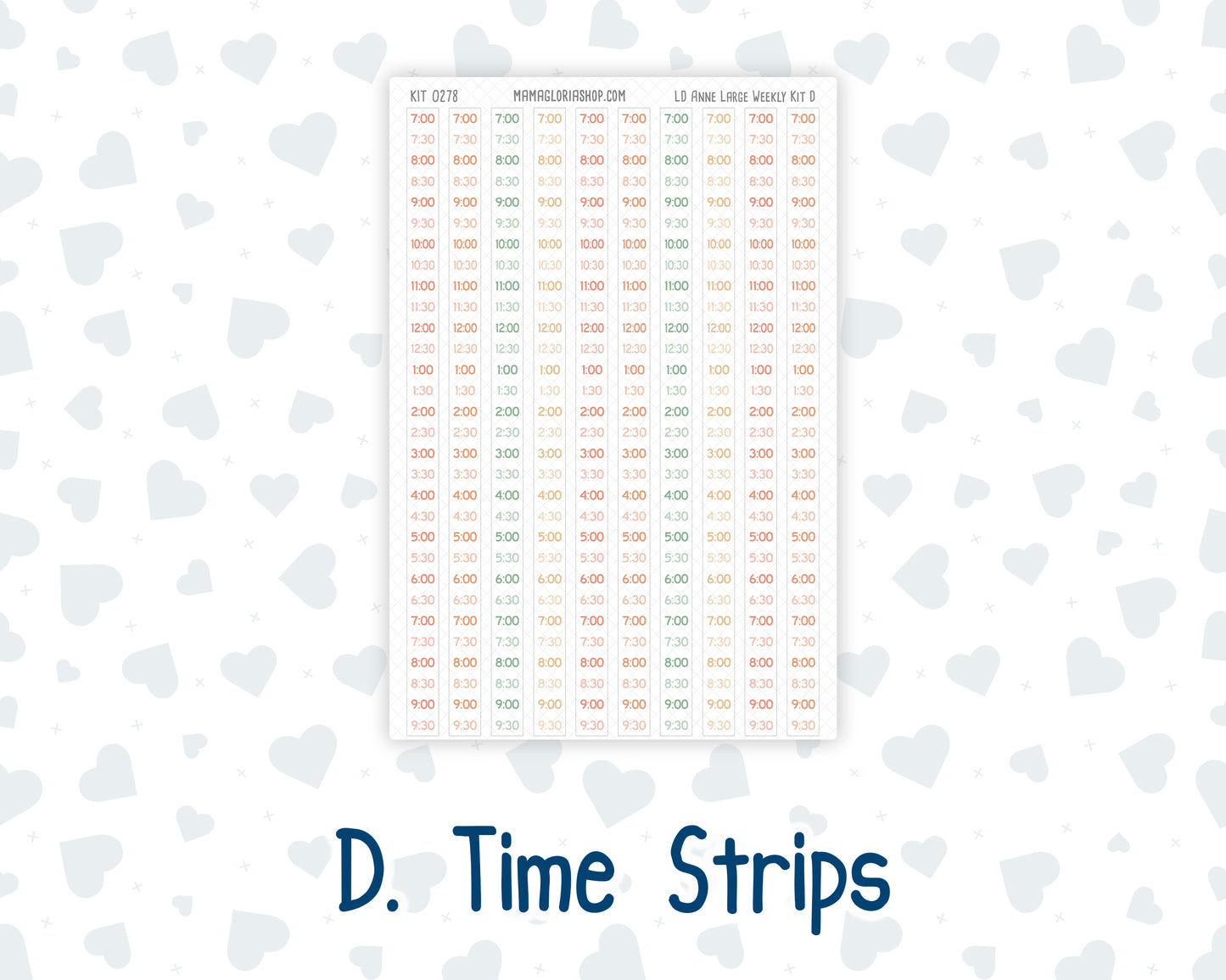 Kit 0278 - Laurel Denise The Anne Planner Large - Weekly Kit - August - Oops, All Peaches