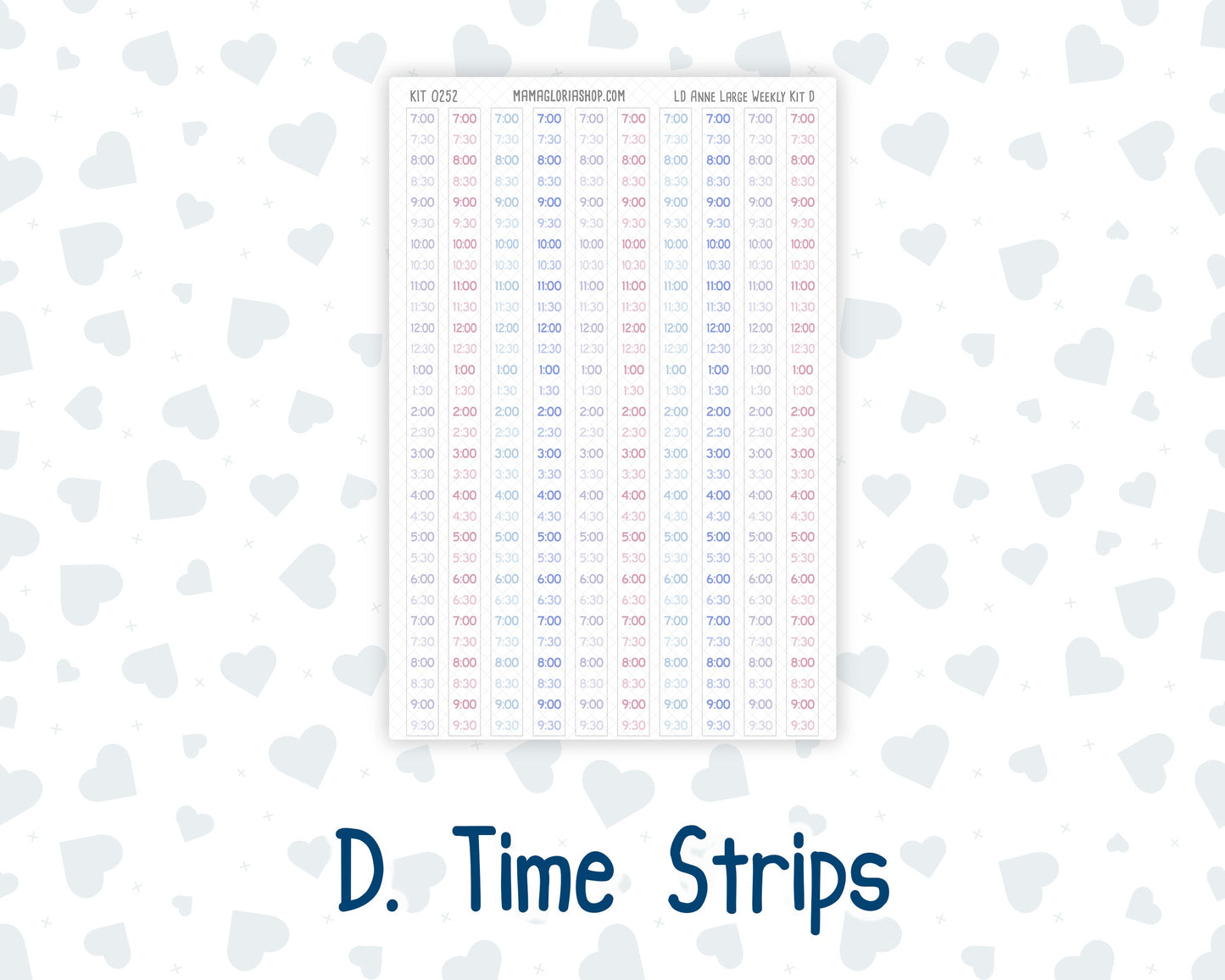 Kit 0252 - Laurel Denise The Anne Planner Large - Weekly Kit - February - Tokyo Candy Cloud