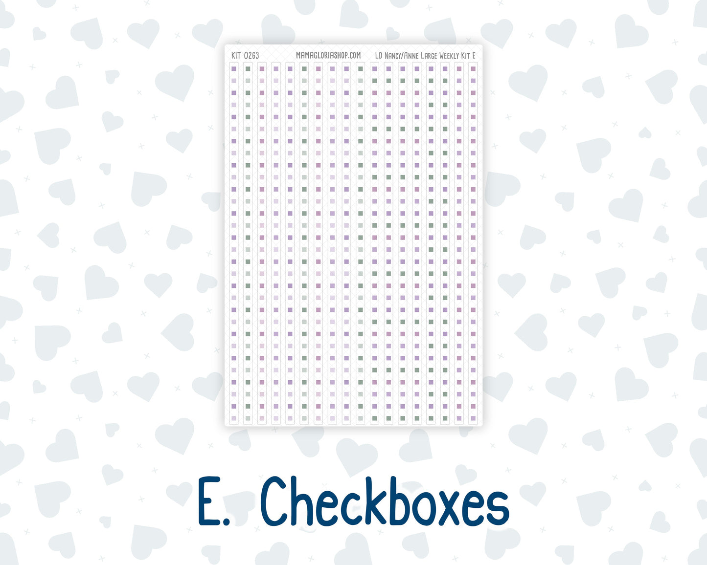 Kit 0263 - Laurel Denise The Anne Planner Large - Weekly Kit - April - Lavender Drift