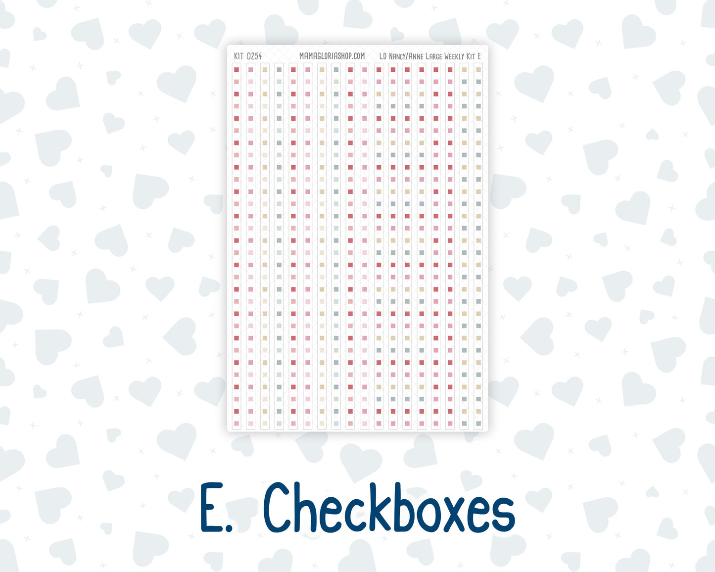 Kit 0254 - Laurel Denise The Anne Planner Large - Weekly Kit - February - Valentine Village
