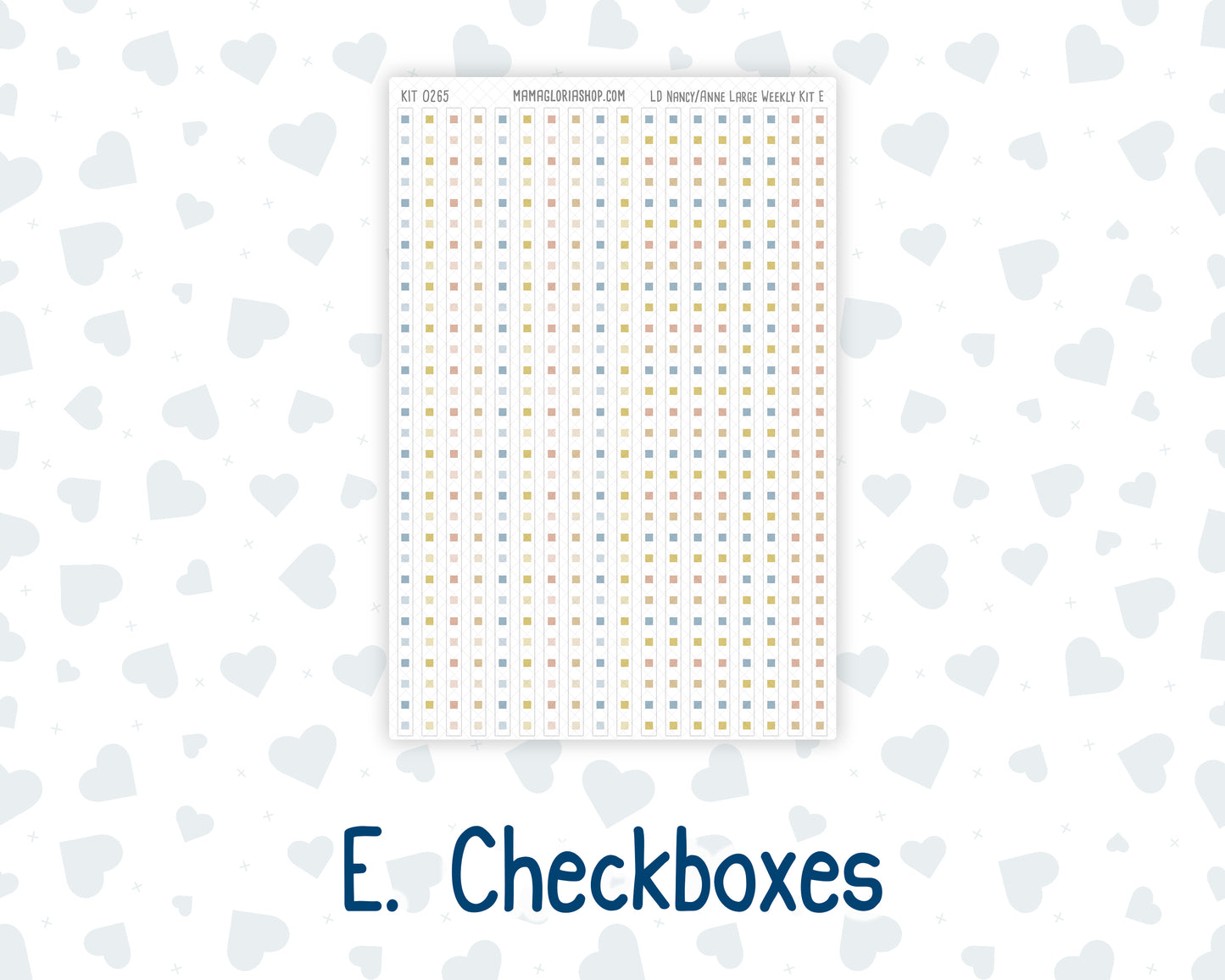 Kit 0265 - Laurel Denise The Anne Planner Large - Weekly Kit - May - Honeybee Sky