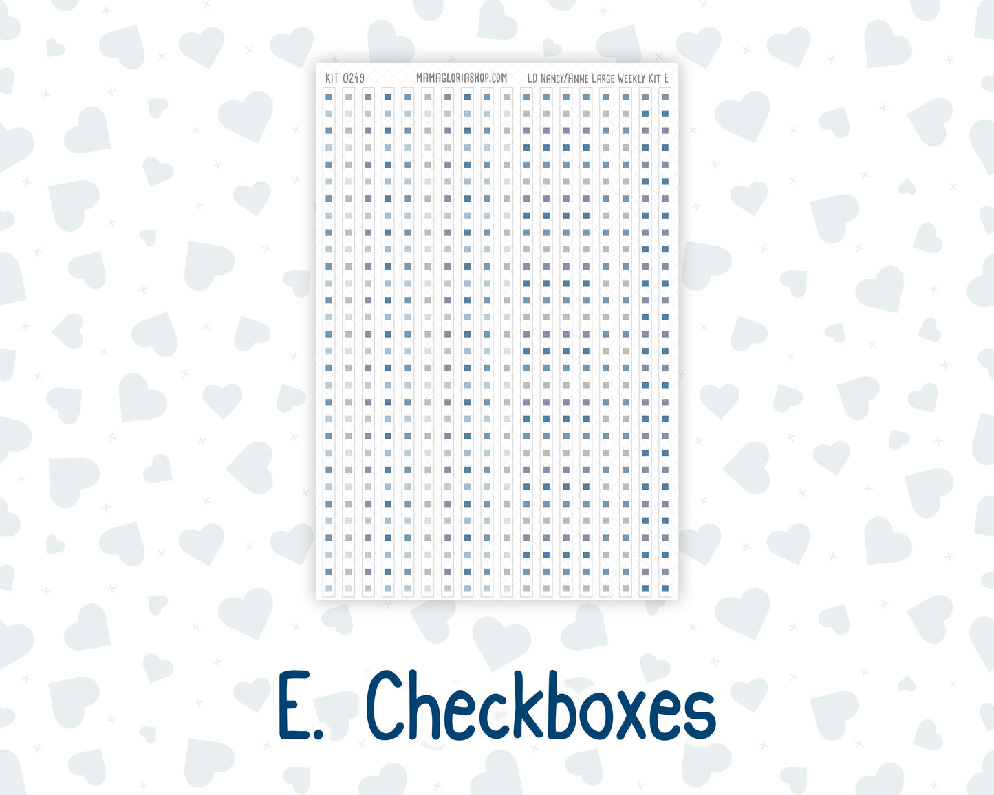 Kit 0249 - Laurel Denise The Anne Planner Large - Weekly Kit - January - Icy Lace