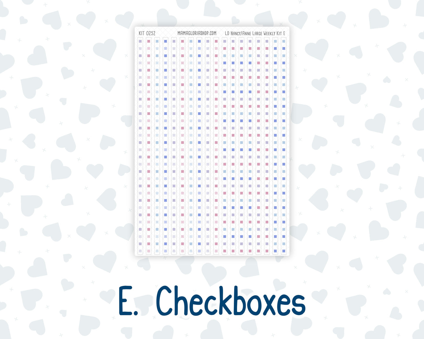 Kit 0252 - Laurel Denise The Anne Planner Large - Weekly Kit - February - Tokyo Candy Cloud