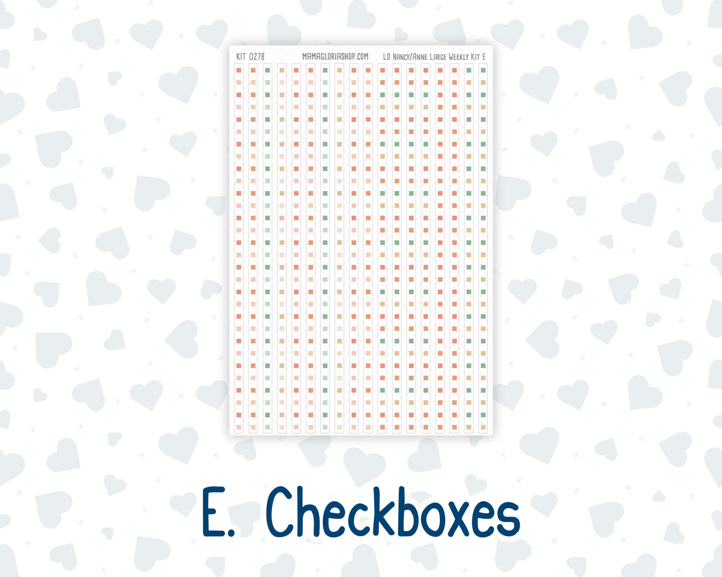 Kit 0278 - Laurel Denise The Anne Planner Large - Weekly Kit - August - Oops, All Peaches