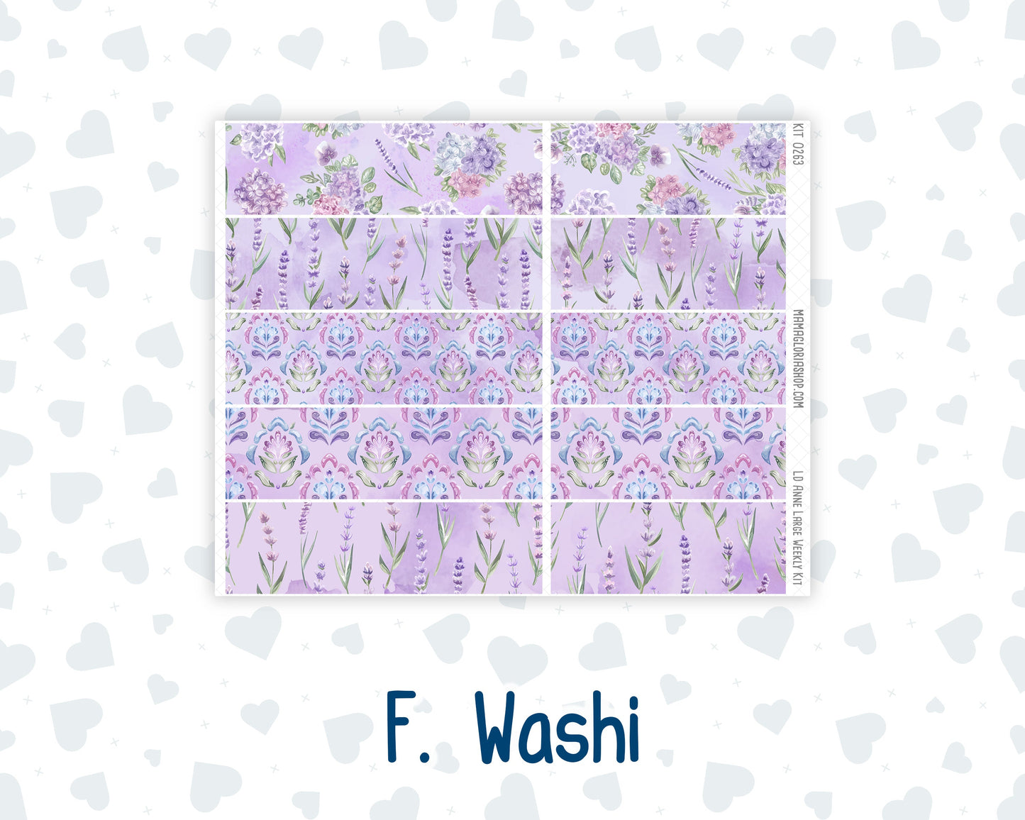 Kit 0263 - Laurel Denise The Anne Planner Large - Weekly Kit - April - Lavender Drift