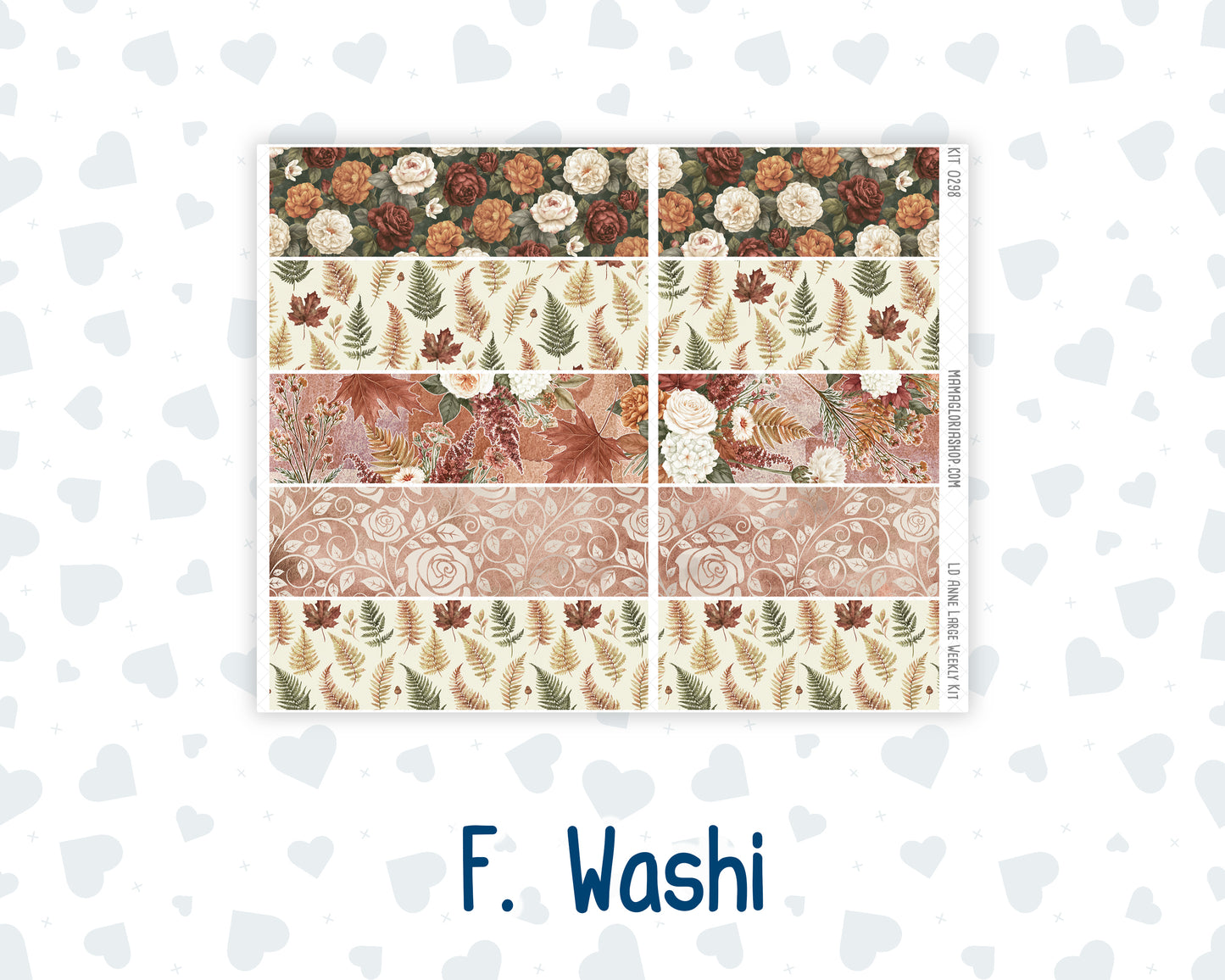 Kit 0298 - Laurel Denise The Anne Planner Large - Weekly Kit - October - Velvet Bloom