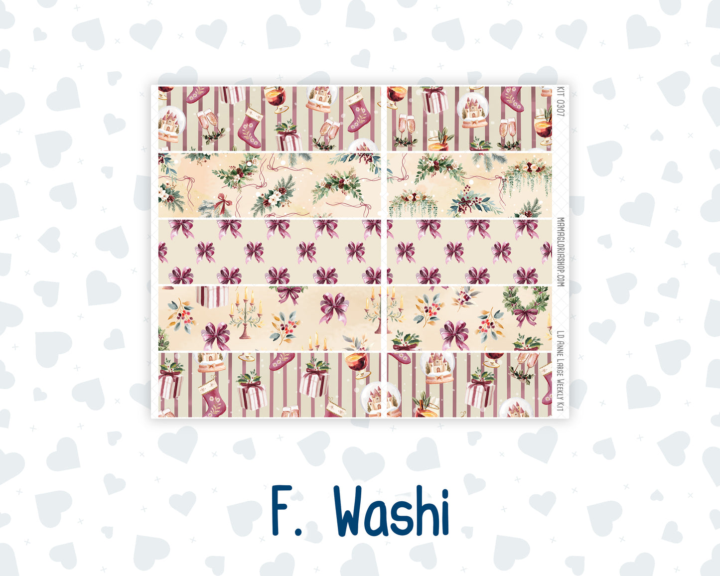 Kit 0307 - Laurel Denise The Anne Planner Large - Weekly Kit - December - Velvet Hearth
