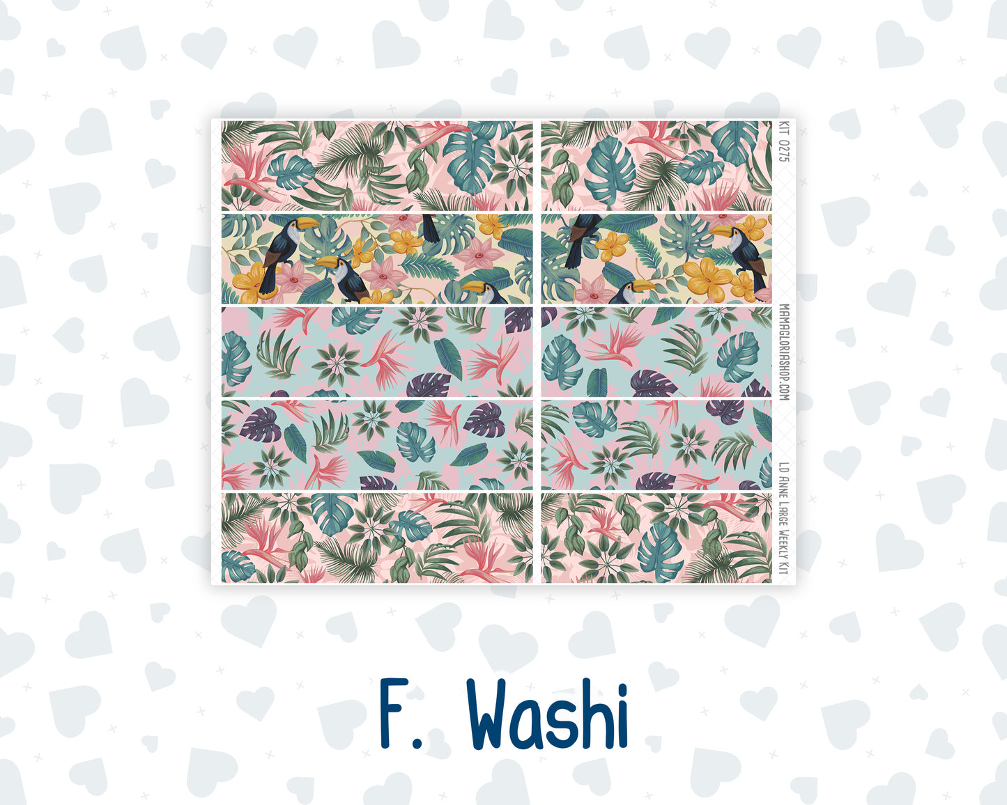 Kit 0275 - Laurel Denise The Anne Planner Large - Weekly Kit - July - Tropical Safari Blush