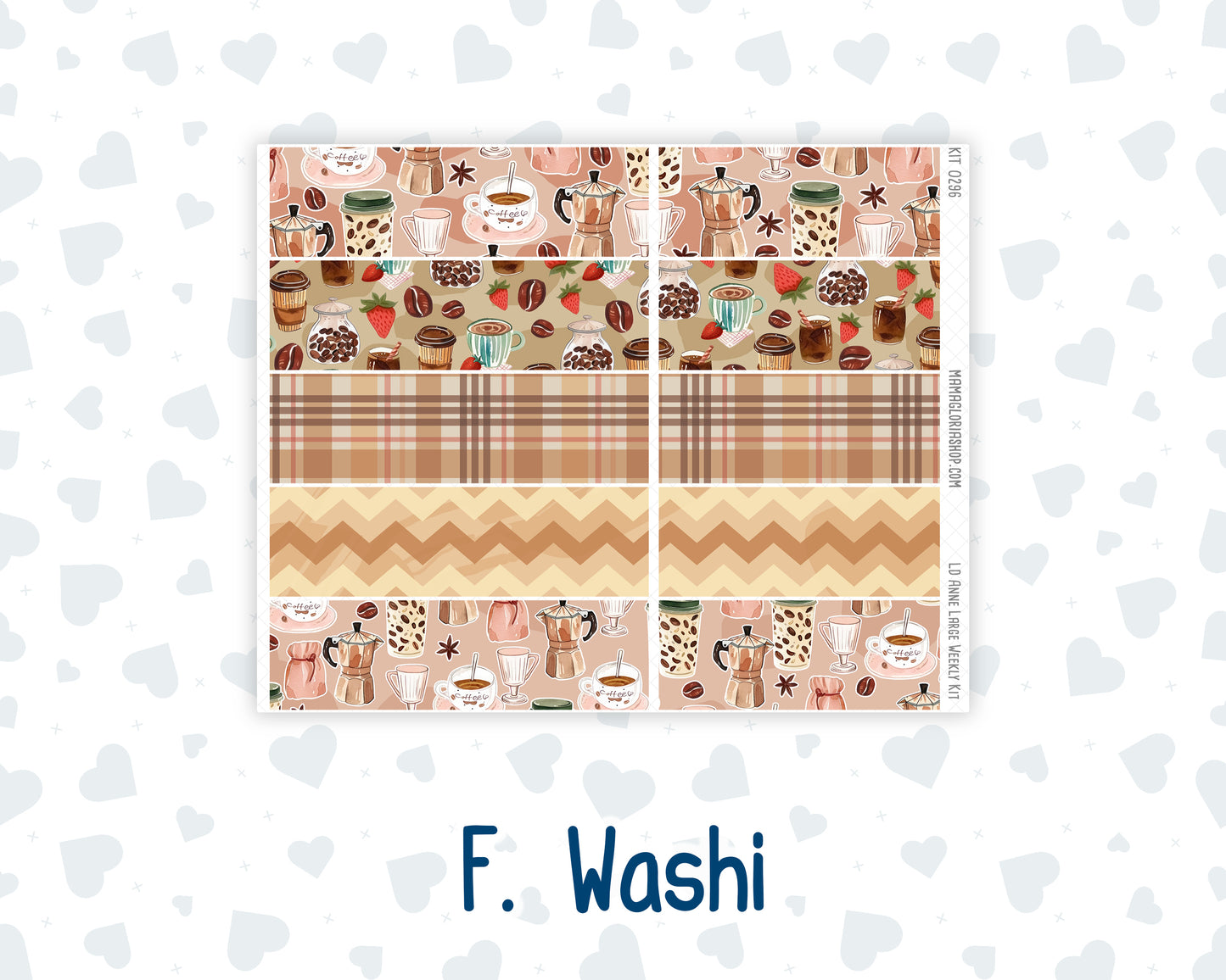 Kit 0296 - Laurel Denise The Anne Planner Large - Weekly Kit - September - Coffee Break