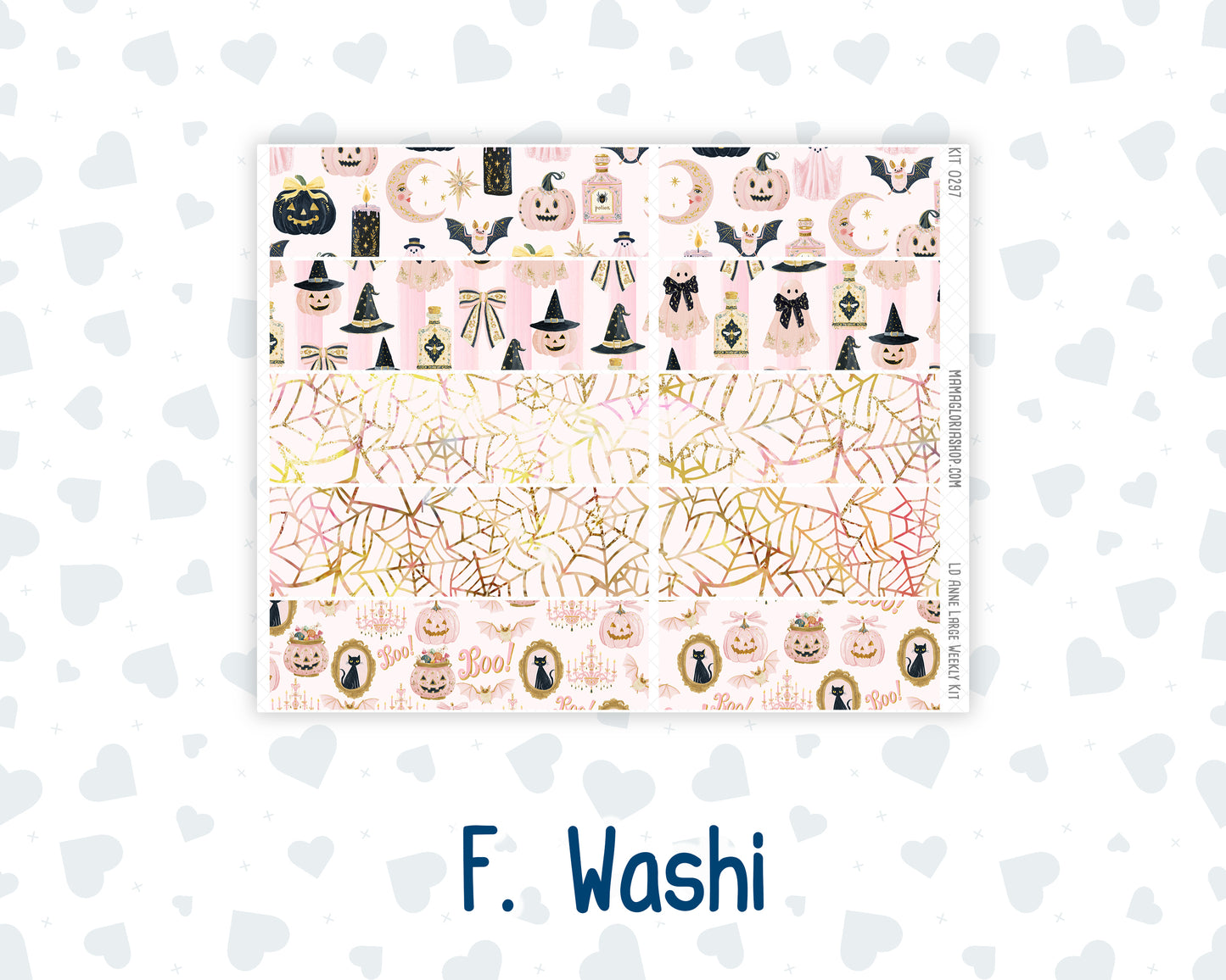 Kit 0297 - Laurel Denise The Anne Planner Large - Weekly Kit - October - Pink Spell