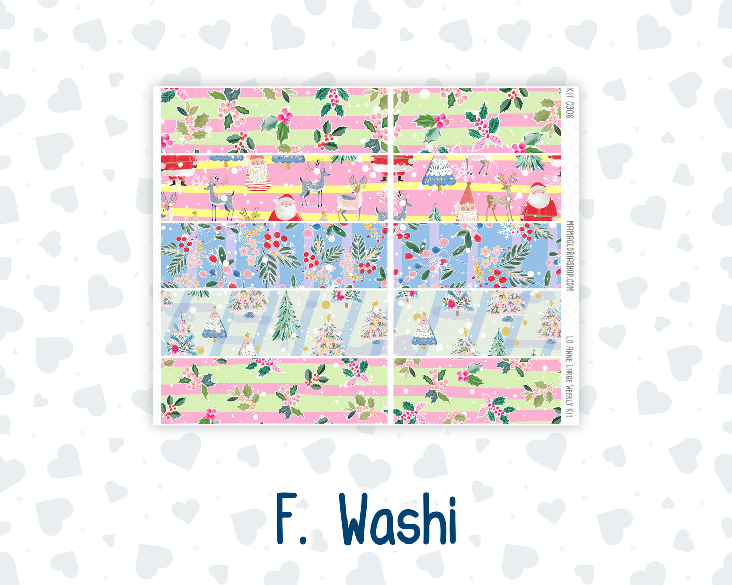 Kit 0306 - Laurel Denise The Anne Planner Large - Weekly Kit - December - Jolly Mischief