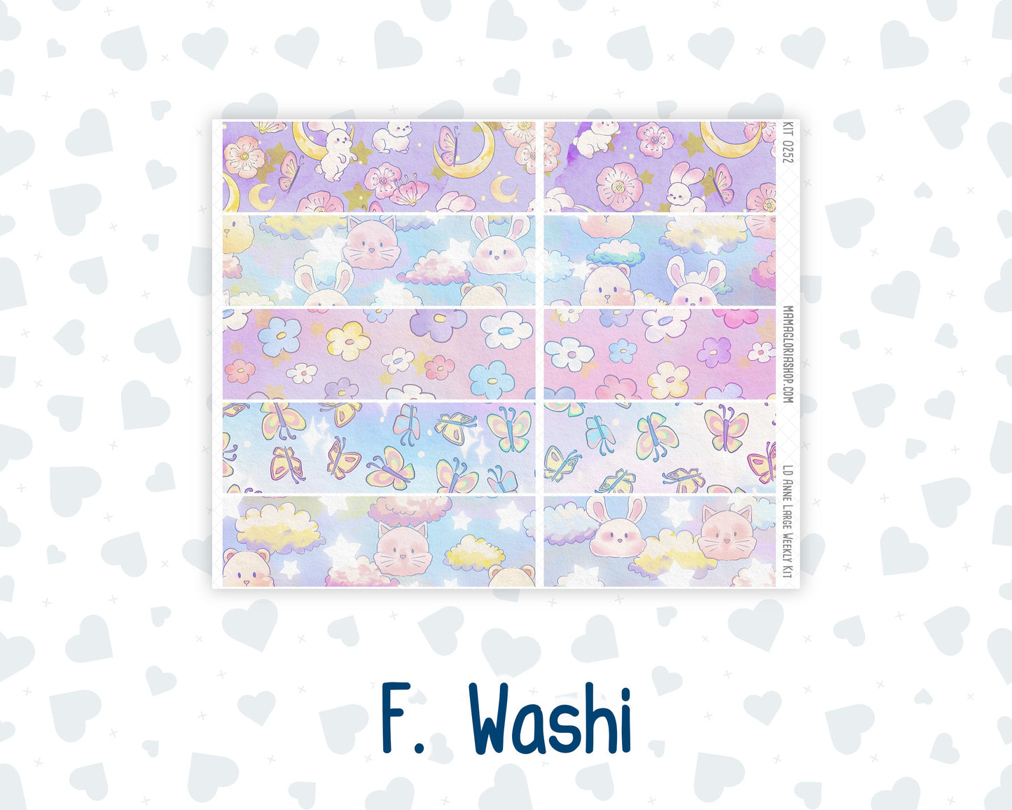 Kit 0252 - Laurel Denise The Anne Planner Large - Weekly Kit - February - Tokyo Candy Cloud