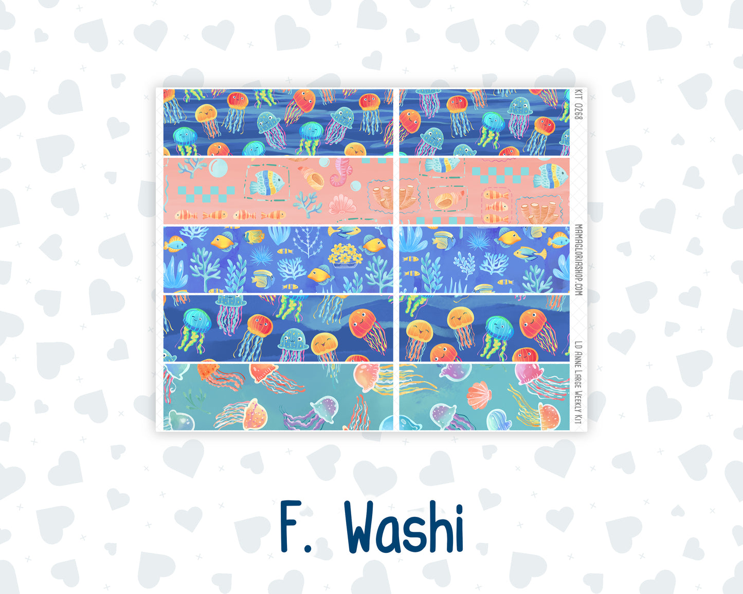 Kit 0268 - Laurel Denise The Anne Planner Large - Weekly Kit - June - Sea Sweeties