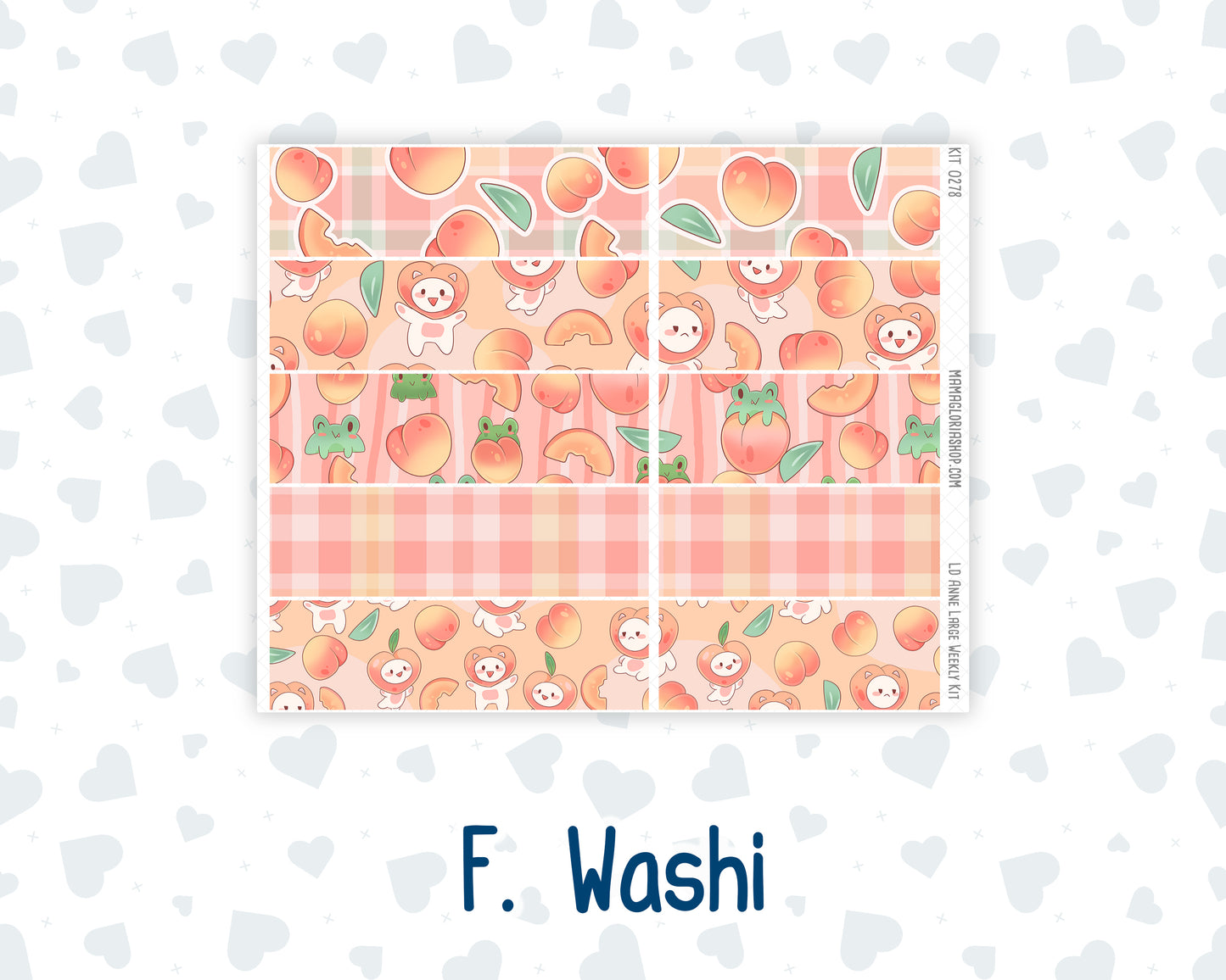 Kit 0278 - Laurel Denise The Anne Planner Large - Weekly Kit - August - Oops, All Peaches