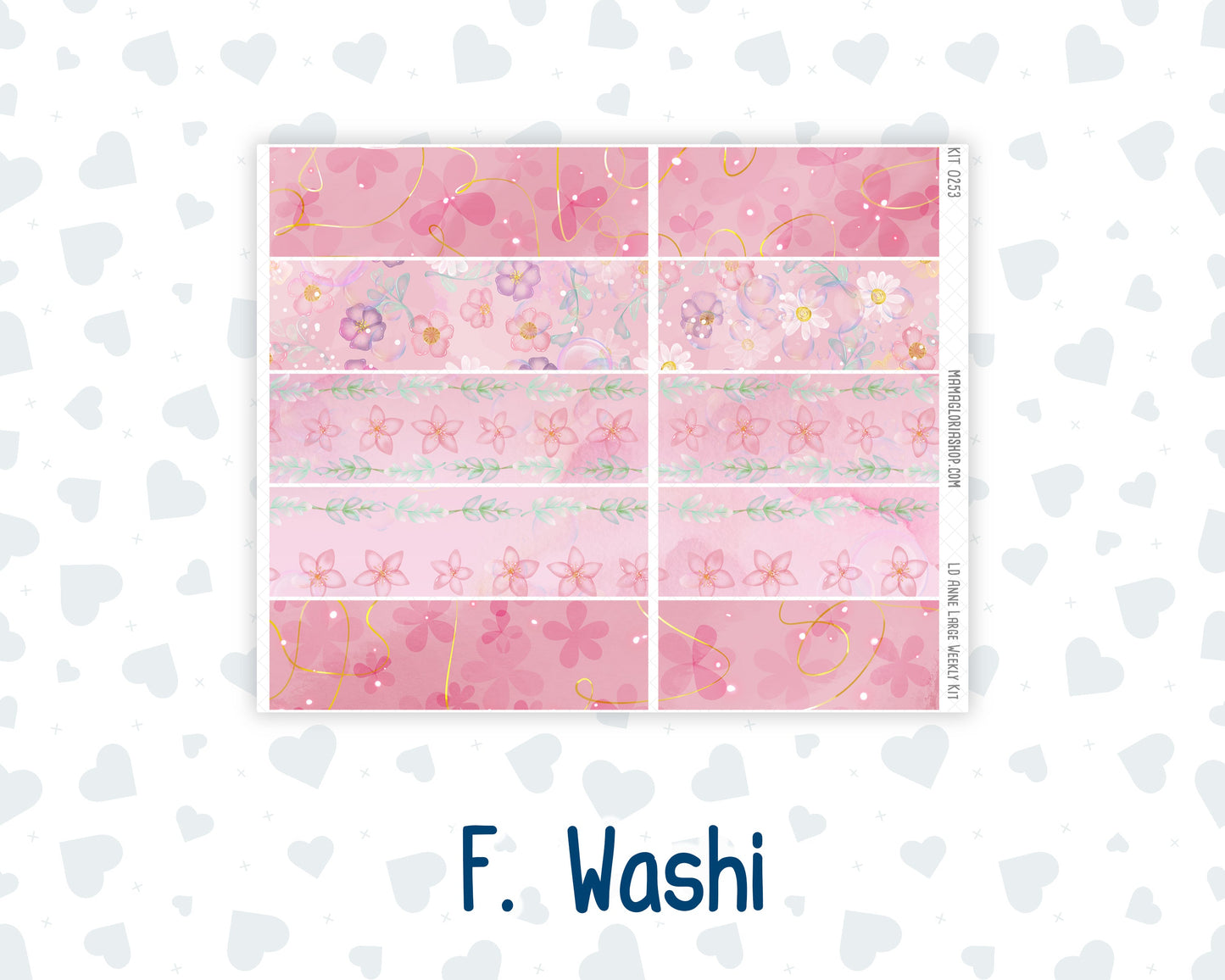 Kit 0253 - Laurel Denise The Anne Planner Large - Weekly Kit - February - Rosy Daydreams