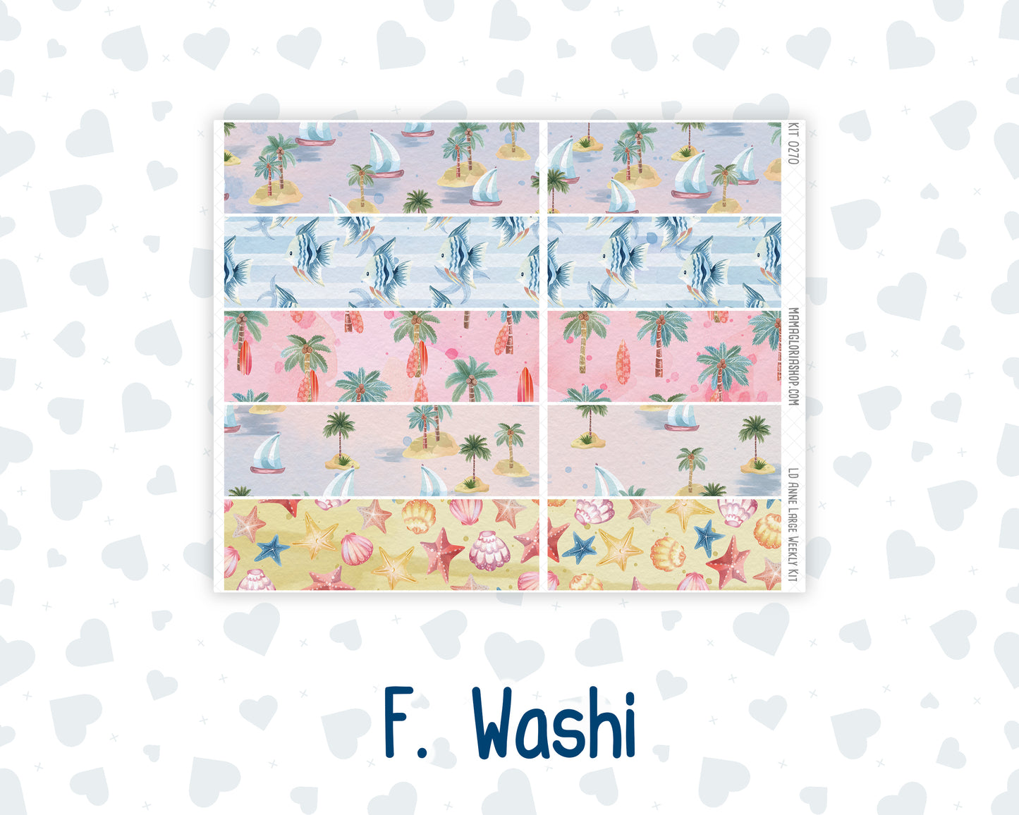 Kit 0270 - Laurel Denise The Anne Planner Large - Weekly Kit - June - Beachside Bliss