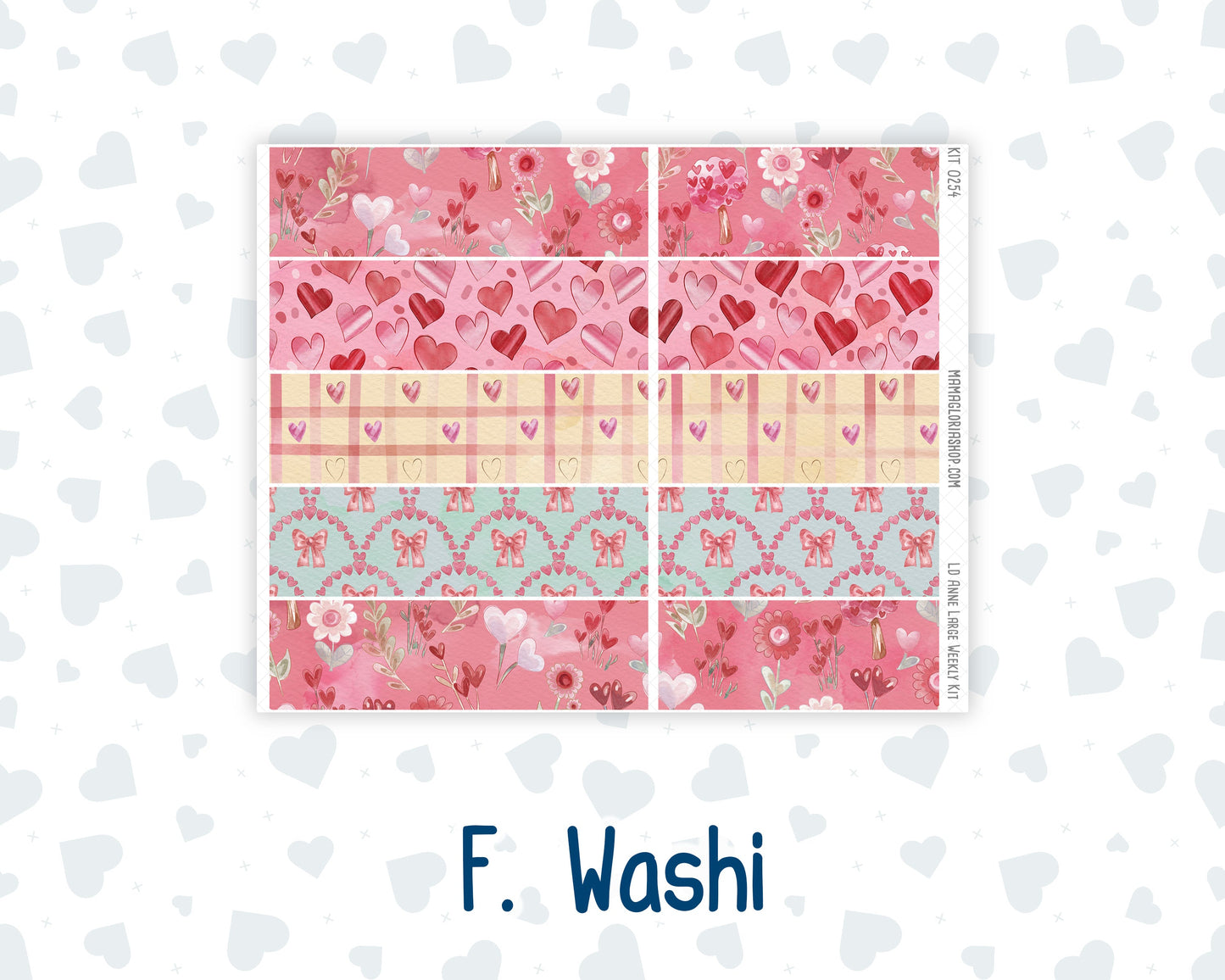 Kit 0254 - Laurel Denise The Anne Planner Large - Weekly Kit - February - Valentine Village