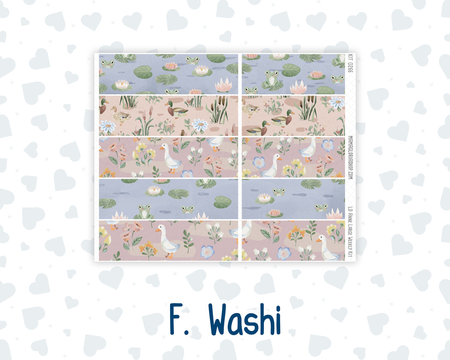 Kit 0266 - Laurel Denise The Anne Planner Large - Weekly Kit - May - Froggy Lake Picnic