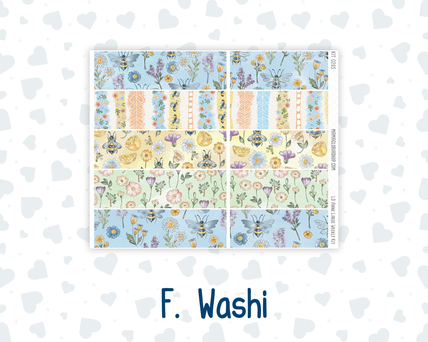 Kit 0265 - Laurel Denise The Anne Planner Large - Weekly Kit - May - Honeybee Sky