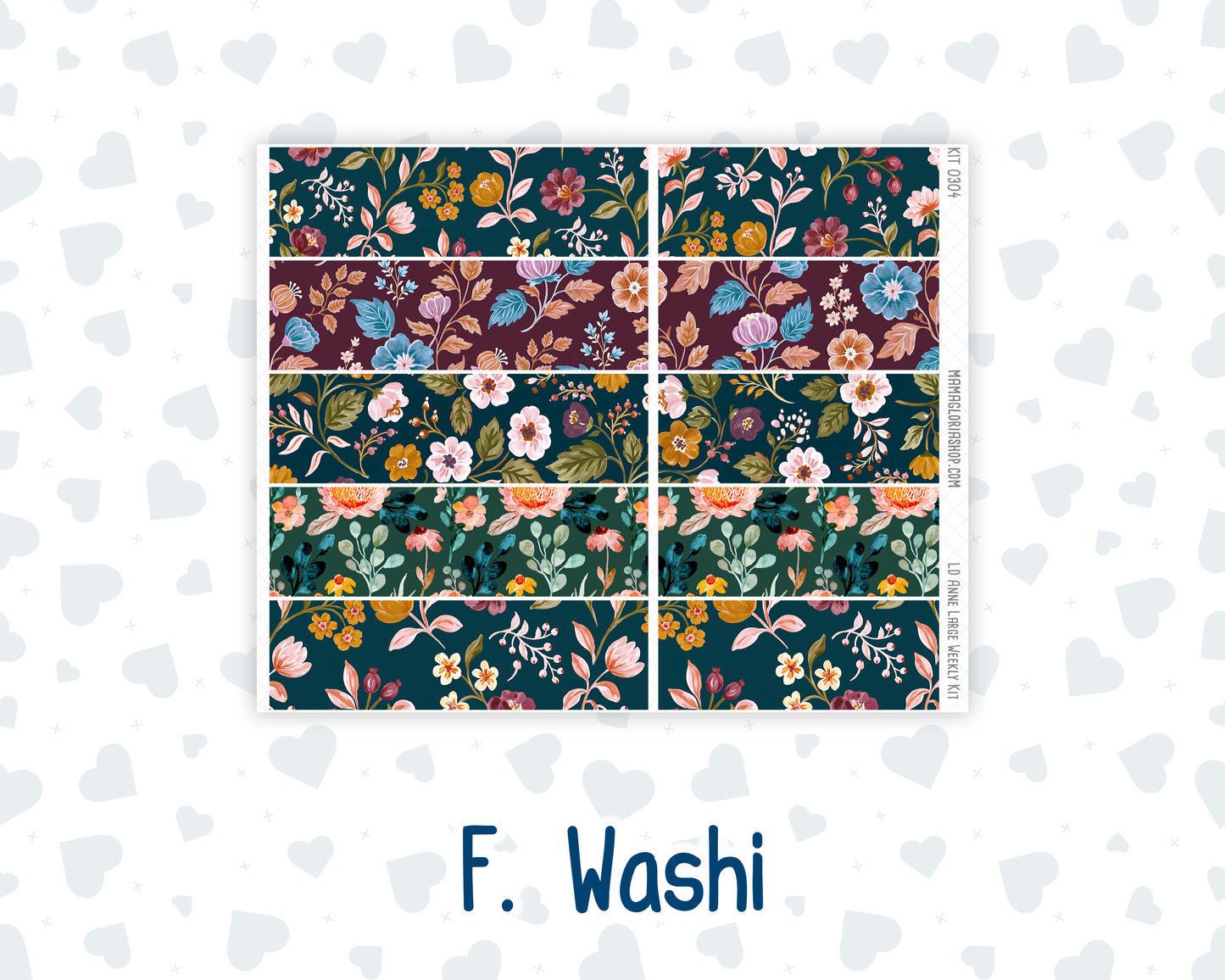 Kit 0304 - Laurel Denise The Anne Planner Large - Weekly Kit - November - Autumn In Bloom