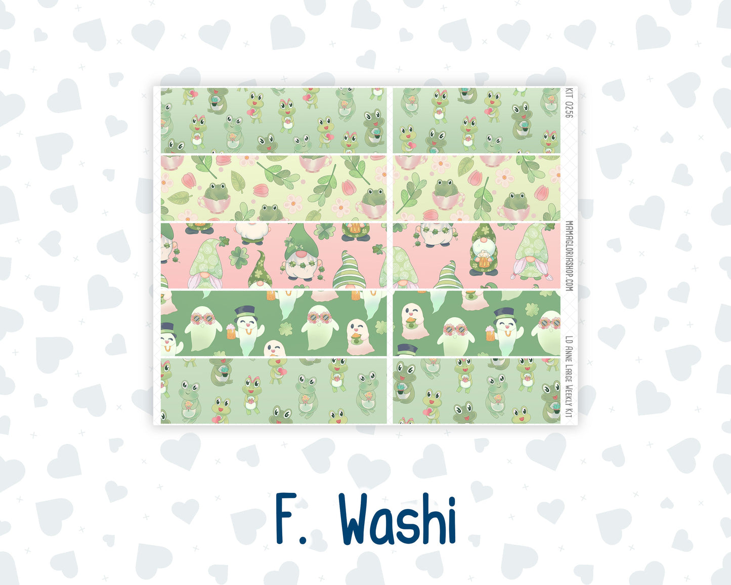 Kit 0256 - Laurel Denise The Anne Planner Large - Weekly Kit - March - Froggy Luck