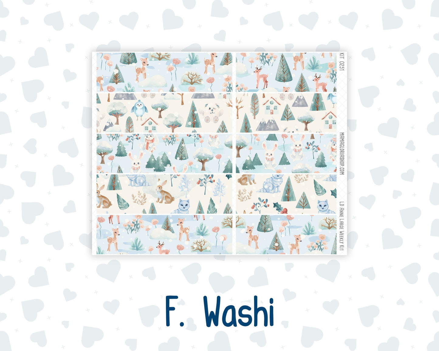 Kit 0251 - Laurel Denise The Anne Planner Large - Weekly Kit - January - Pine & Paws