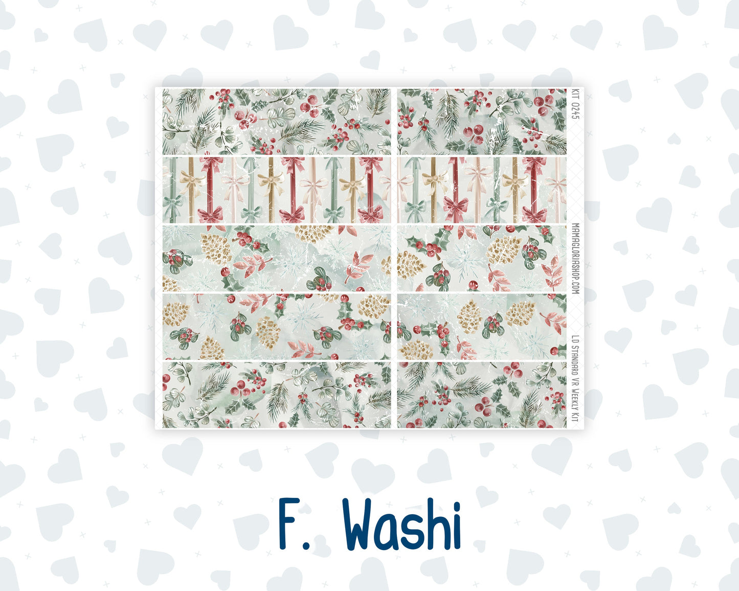 Kit 0245 - Laurel Denise Standard - Vertical - Weekly Kit - December - Vintage Christmas