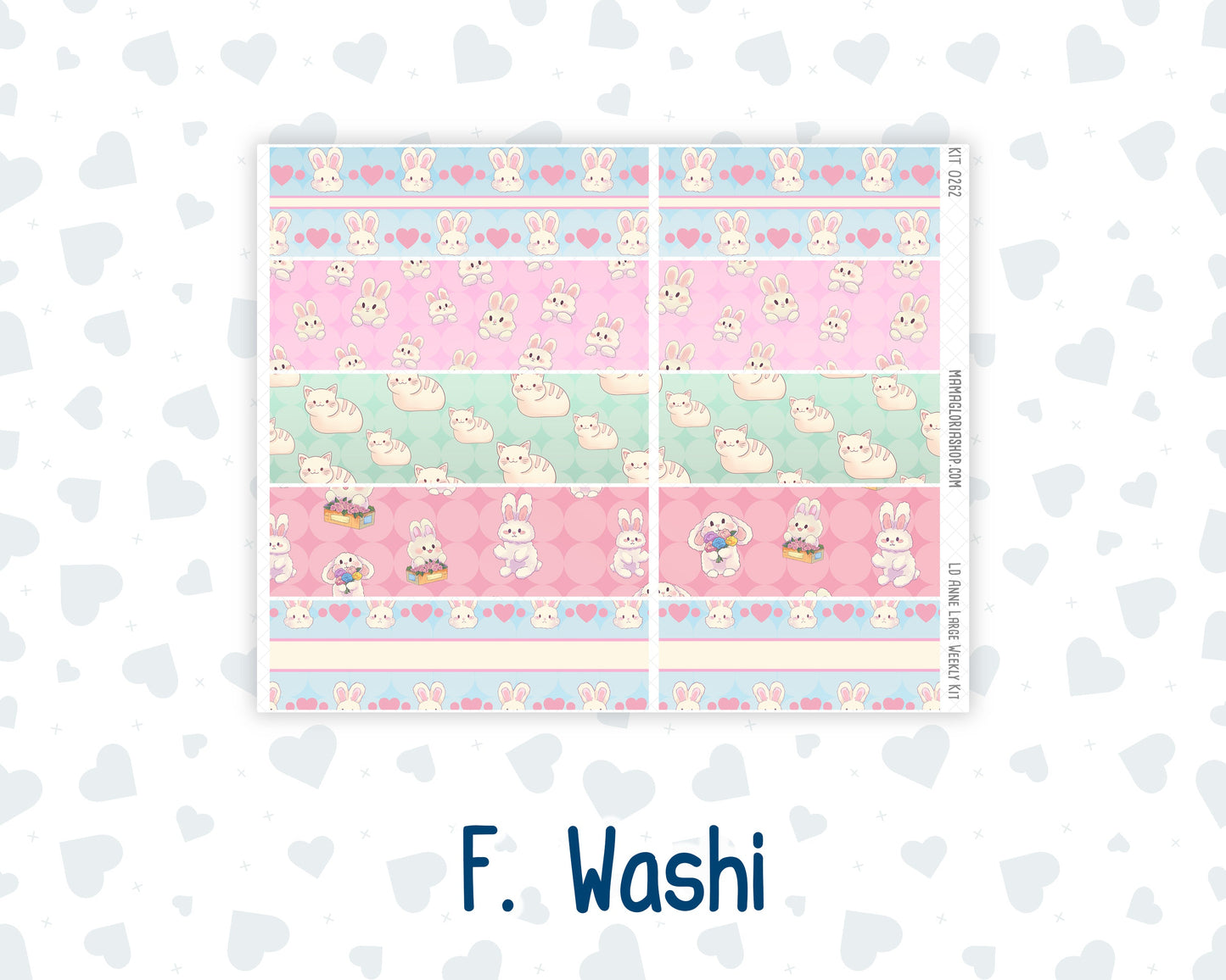 Kit 0262 - Laurel Denise The Anne Planner Large - Weekly Kit - April - Spring Puffs